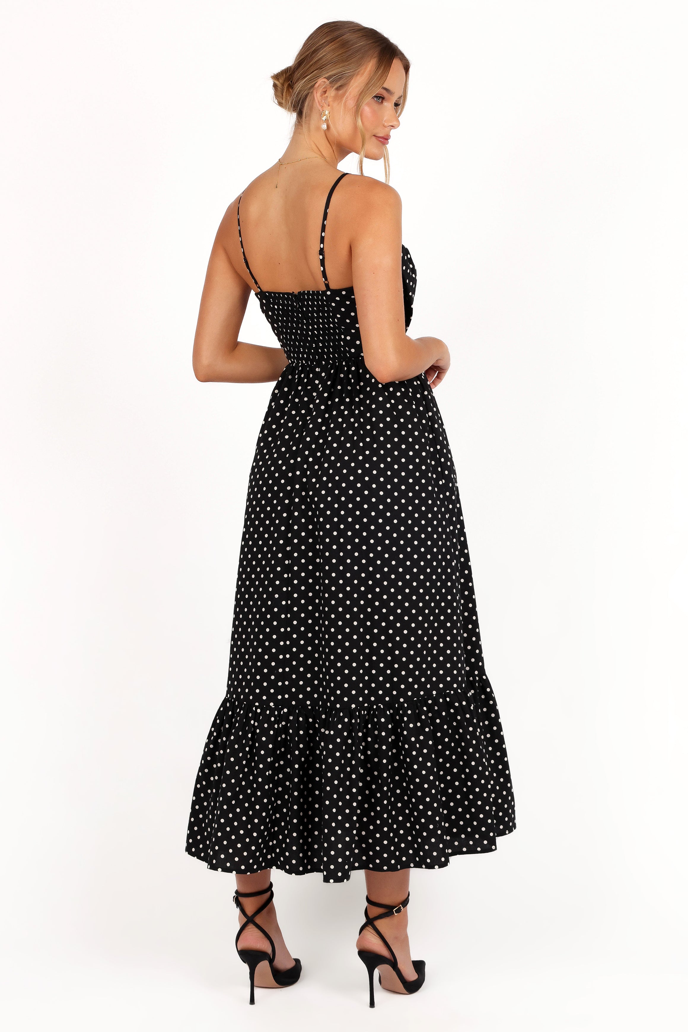 DRESSES Hailee Maxi Dress - Black Polka Dot