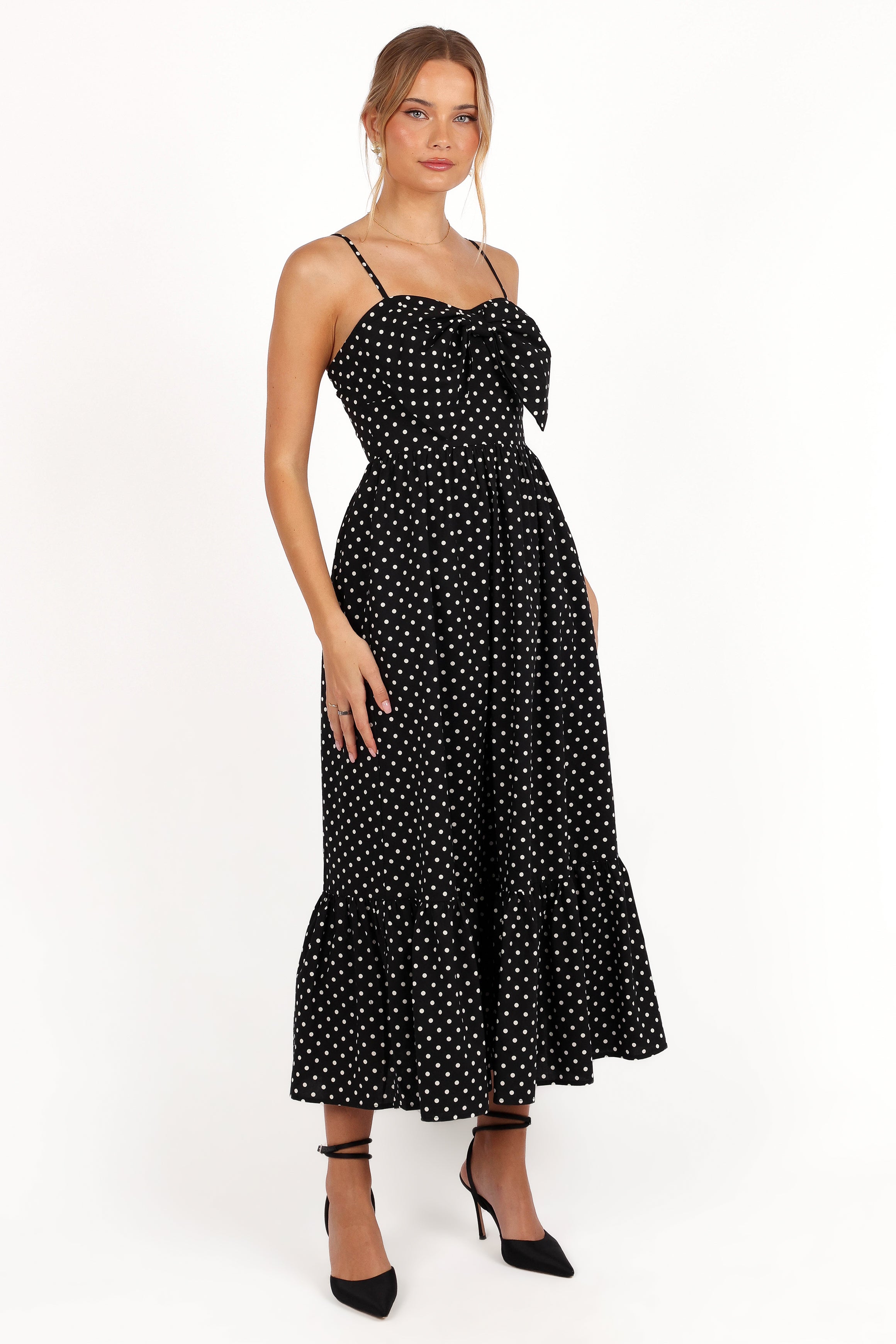 DRESSES Hailee Maxi Dress - Black Polka Dot