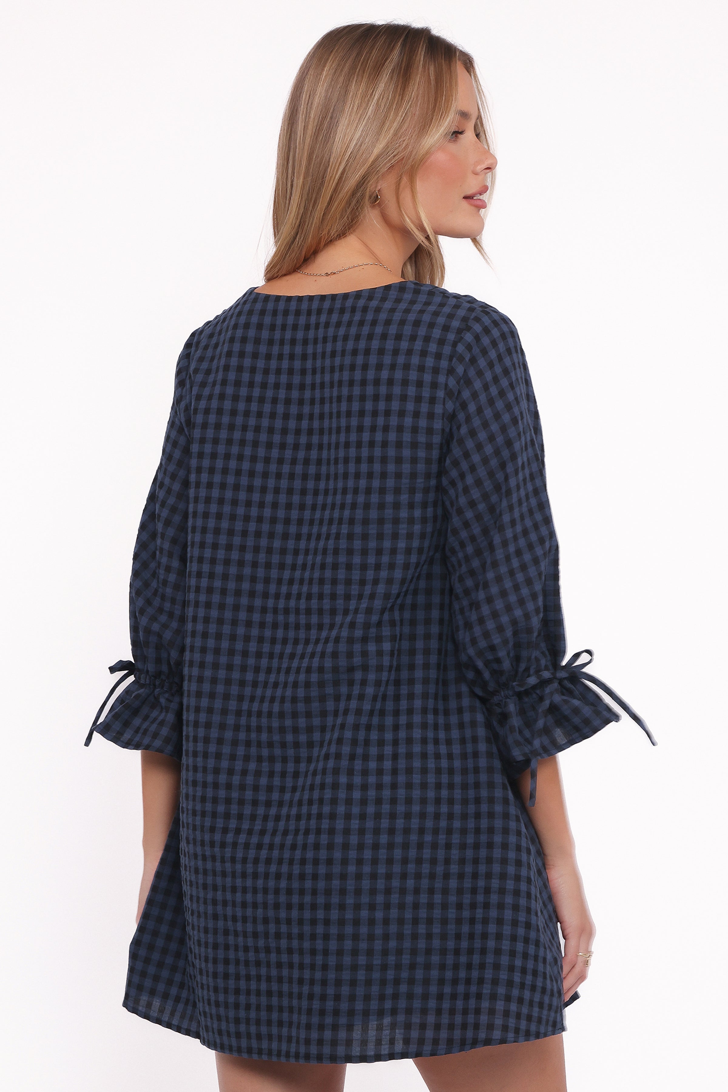 DRESSES Hallie Mini Dress - Navy Gingham