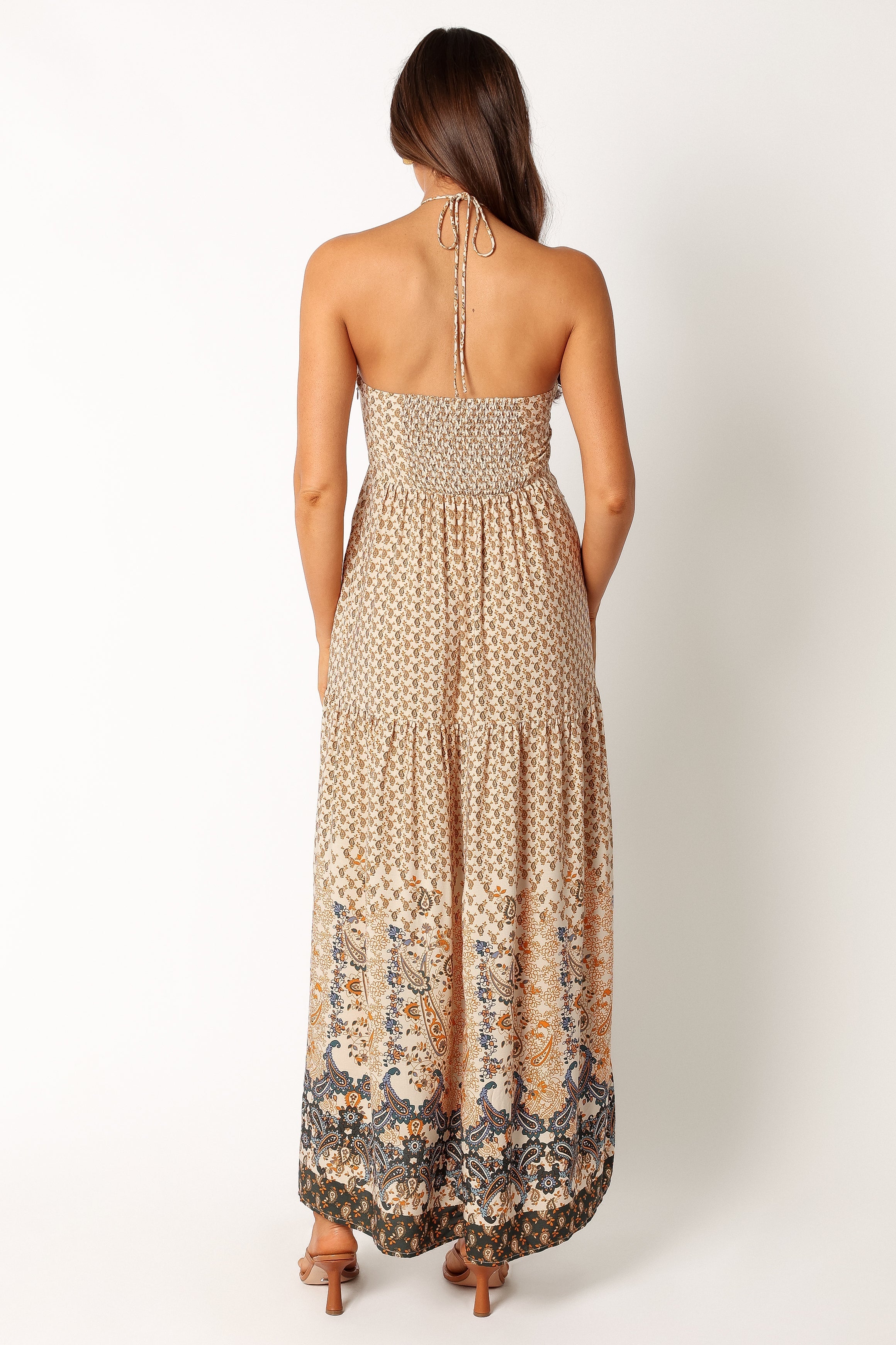 DRESSES @Harlow Halterneck Maxi Dress - Multicoloured