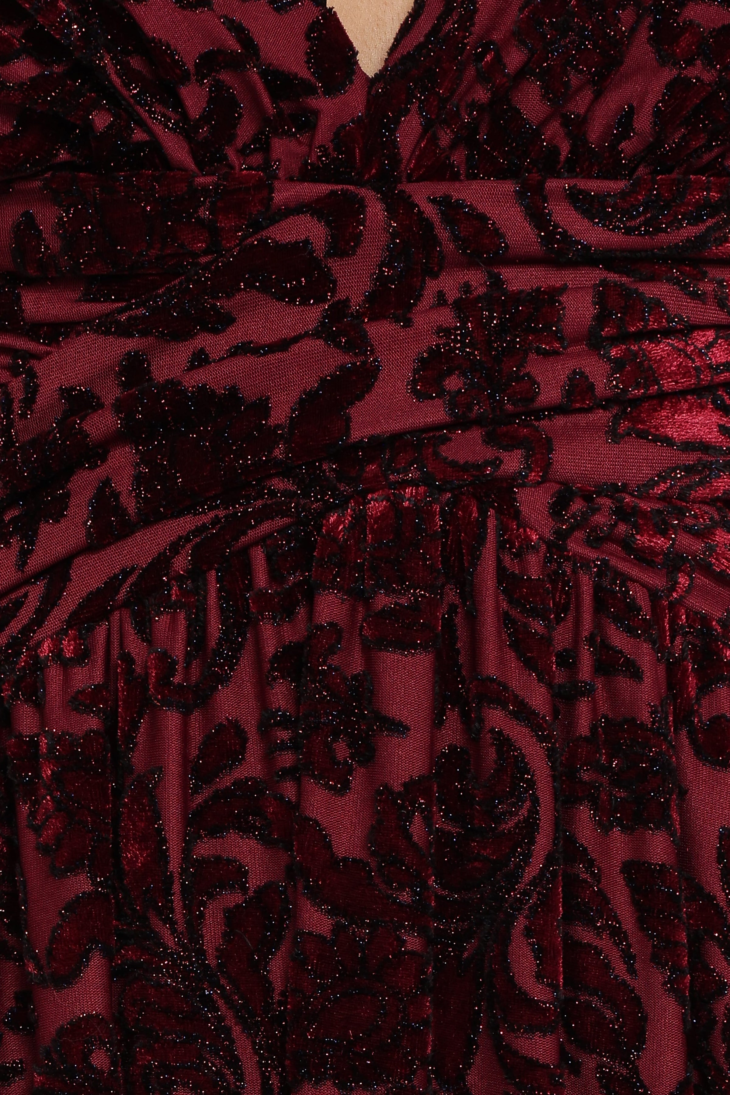 DRESSES Harmony Maxi Dress - Burgundy Metallic Floral