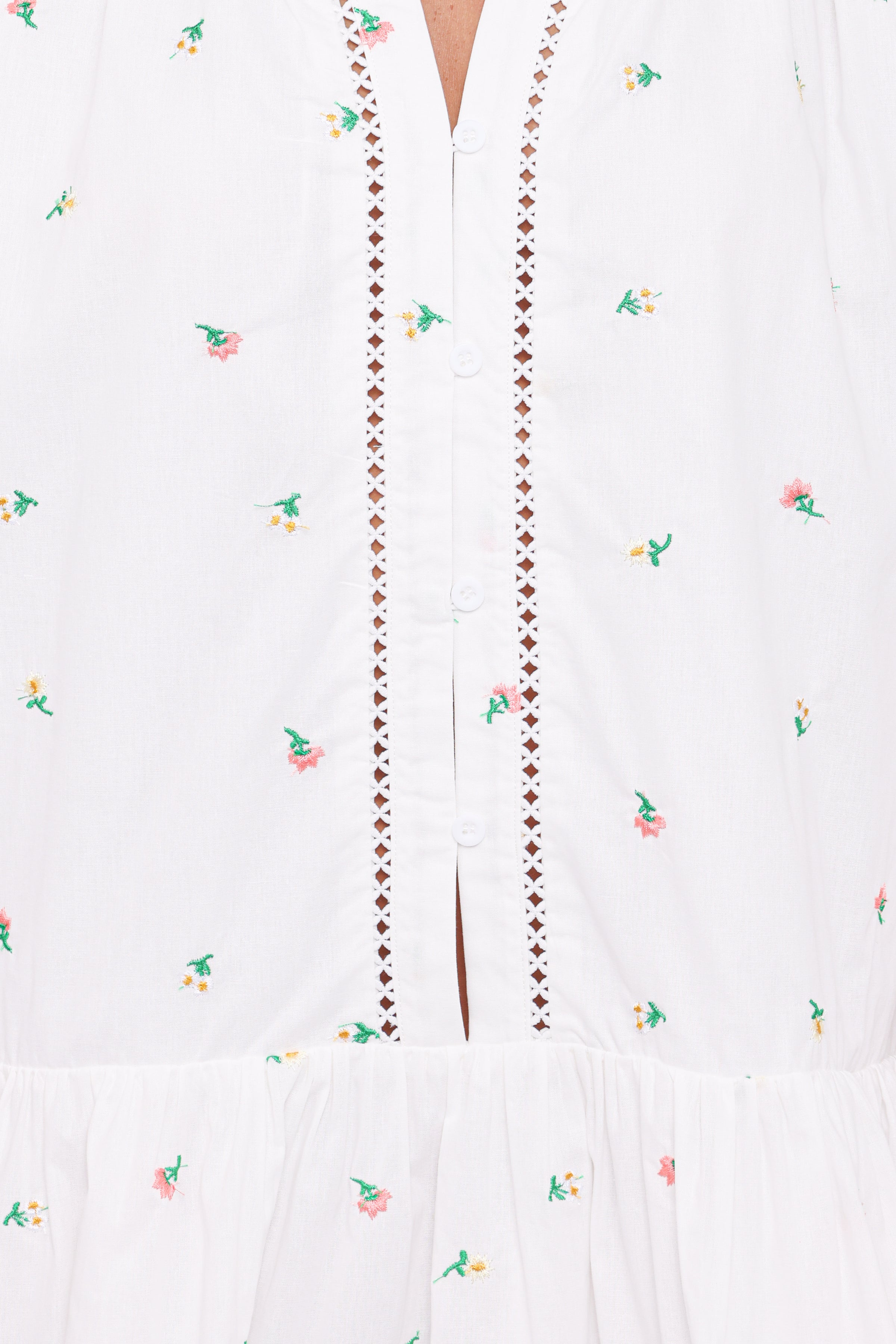 DRESSES Hart Long Sleeve Mini Dress - White Floral