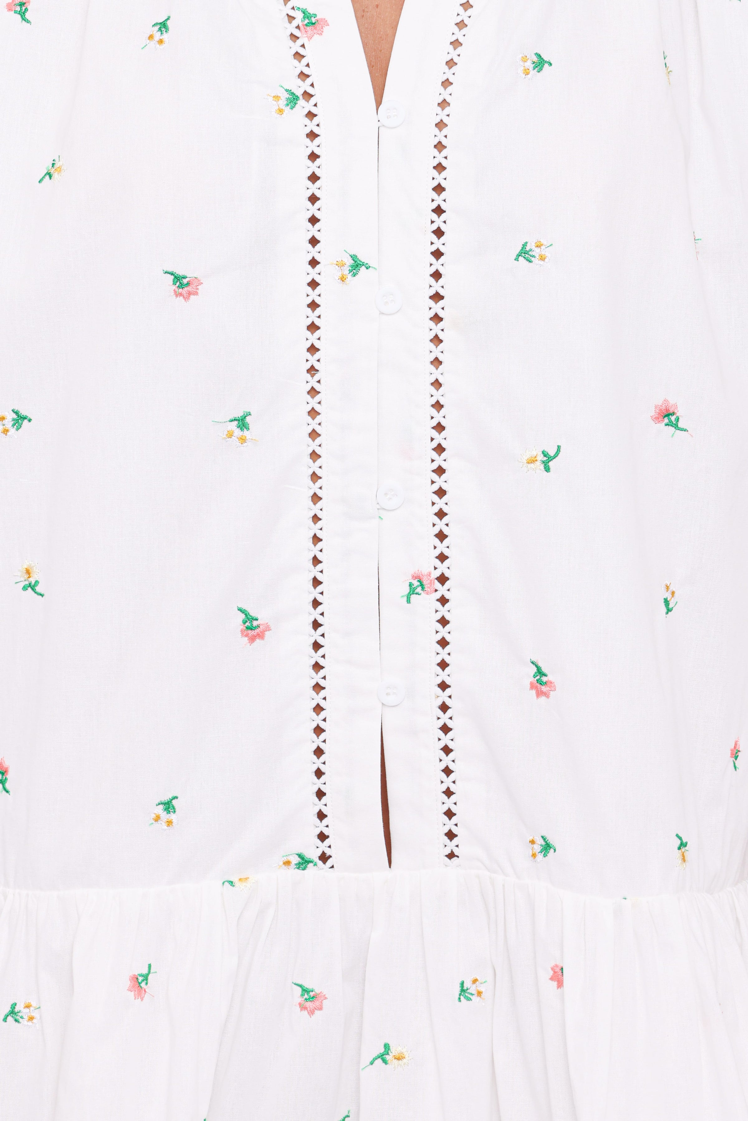 DRESSES Hart Long Sleeve Mini Dress - White Floral