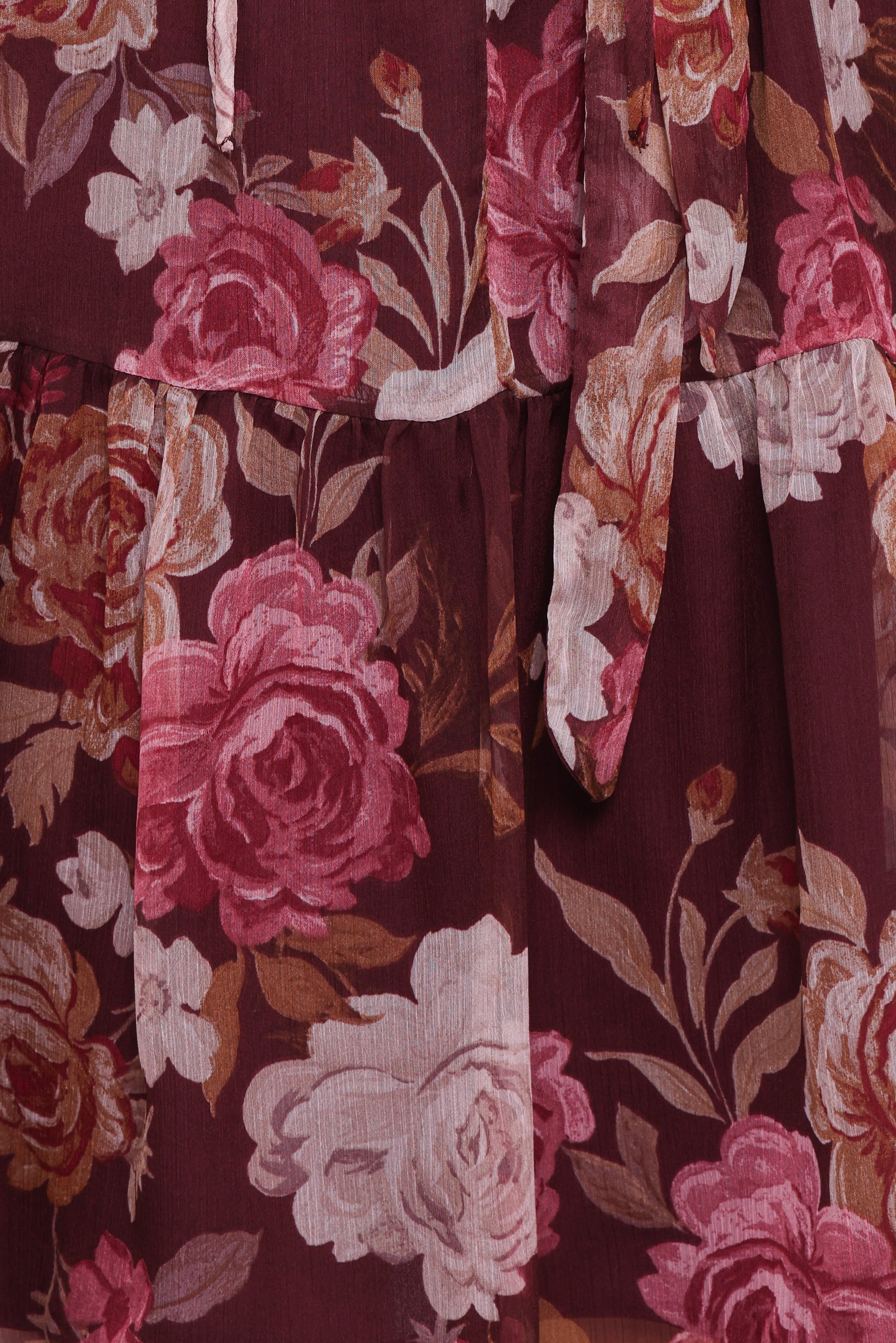 DRESSES Hensely Mini Dress - Burgundy Brandy Bloom