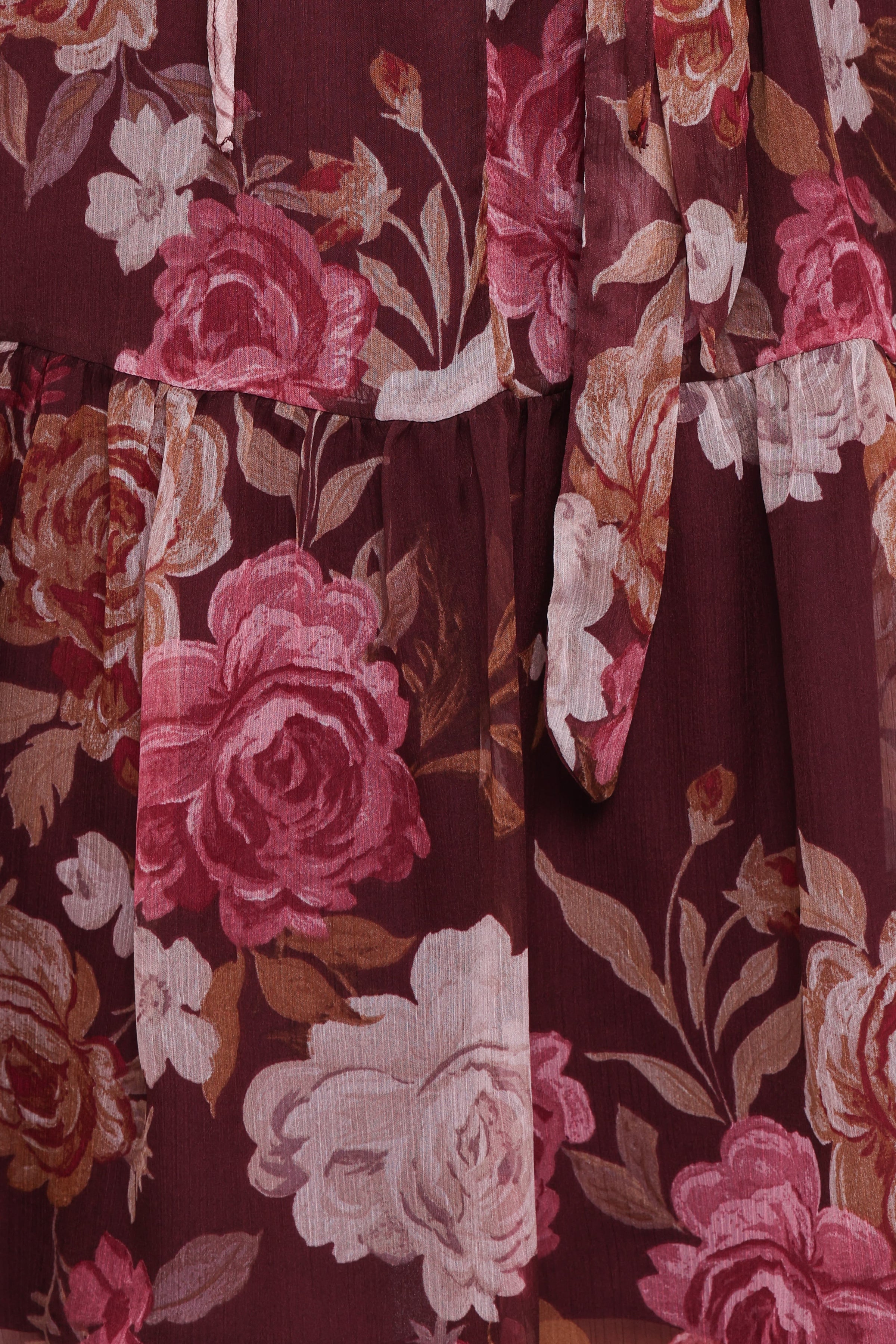 DRESSES Hensely Mini Dress - Burgundy Brandy Bloom