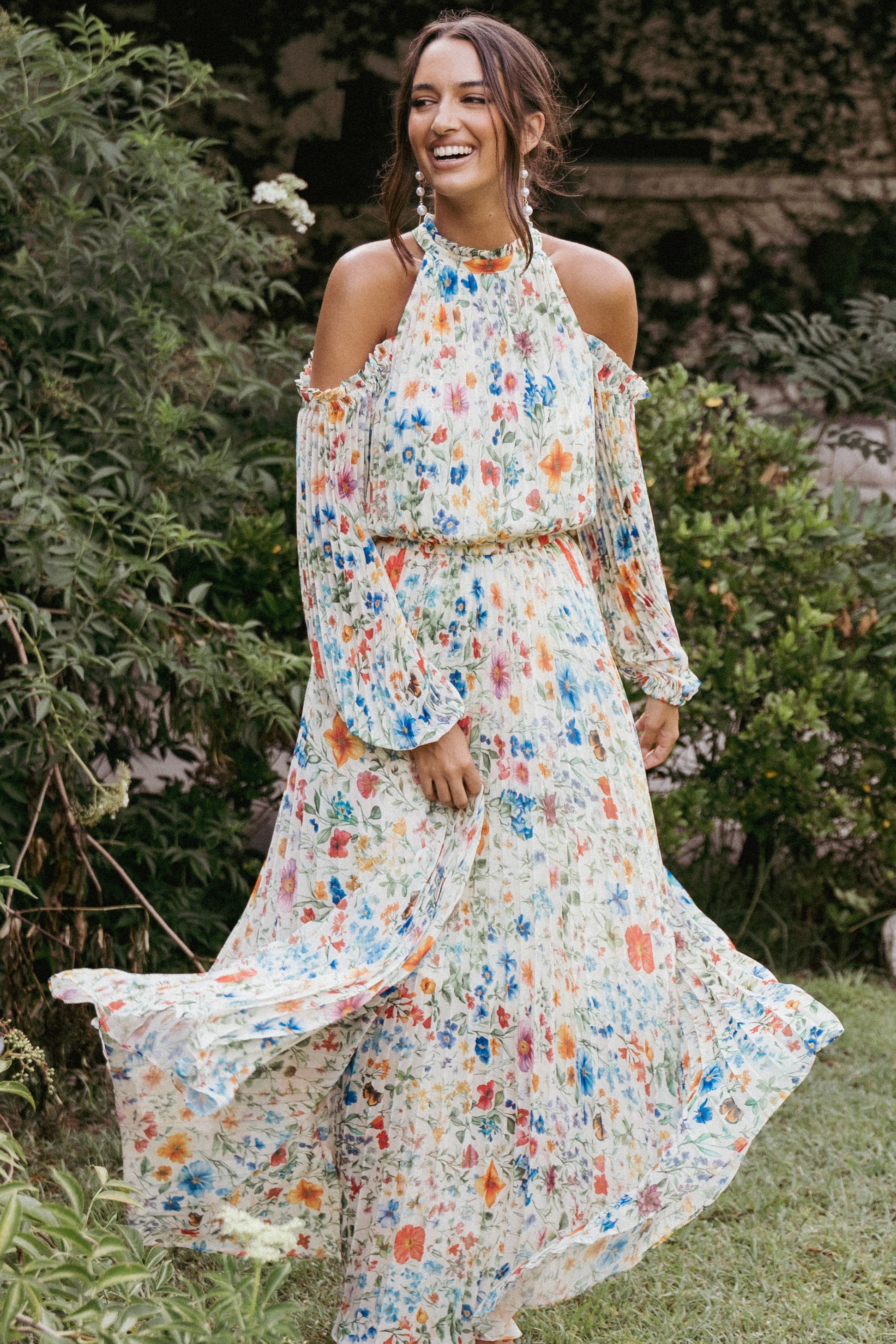 DRESSES Hilary Pleated Maxi Dress - Garden Floral