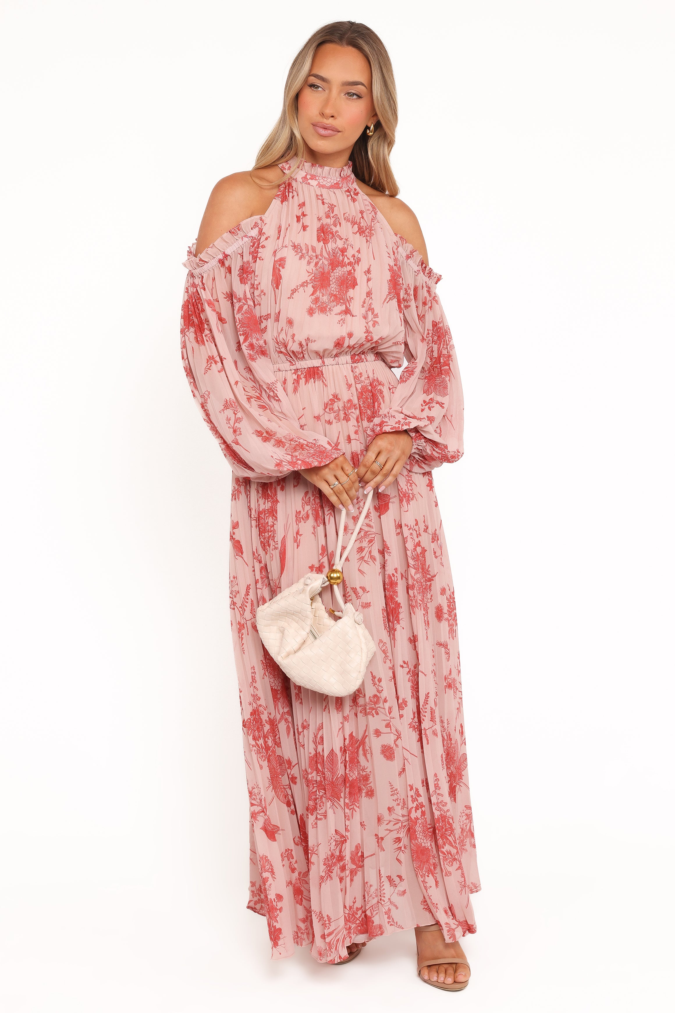 DRESSES Hilary Pleated Maxi Dress - Red Floral