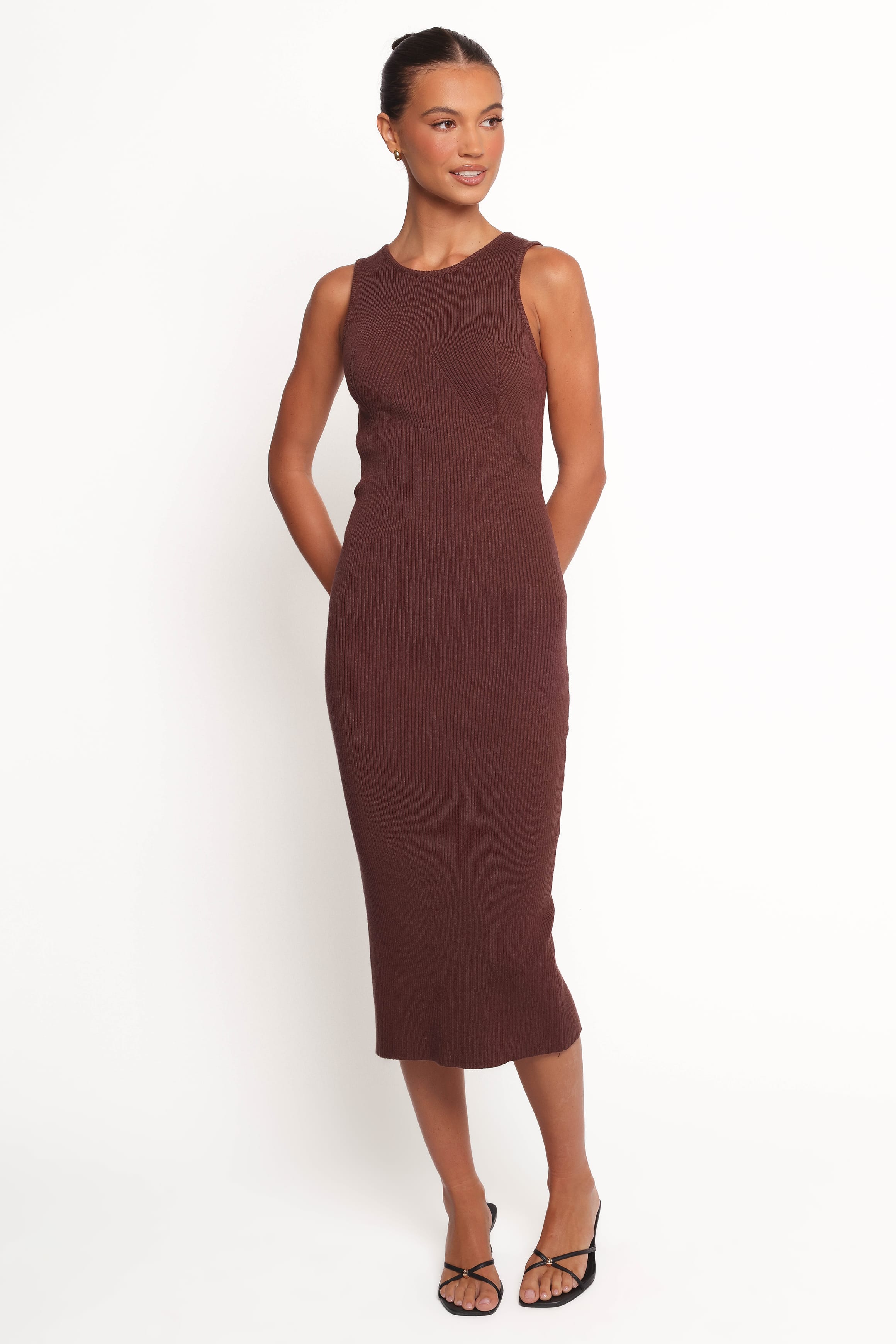 DRESSES Hollis Midi Dress - Chocolate