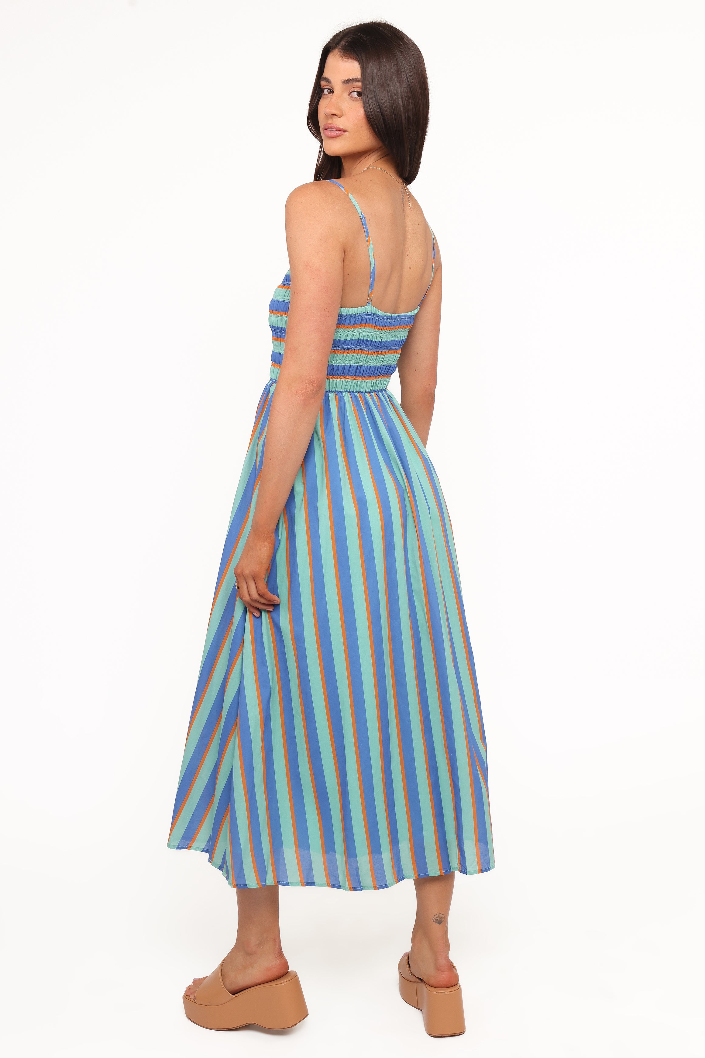 DRESSES Hopkin Midi Dress - Blue Stripe