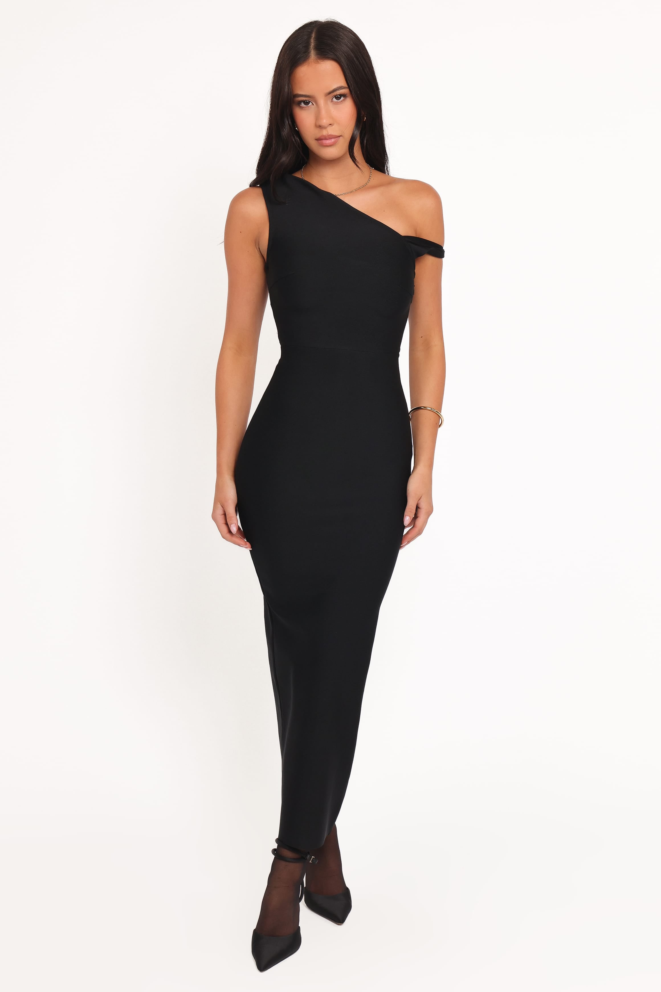 DRESSES Hudson Off Shoulder Midi Dress - Black
