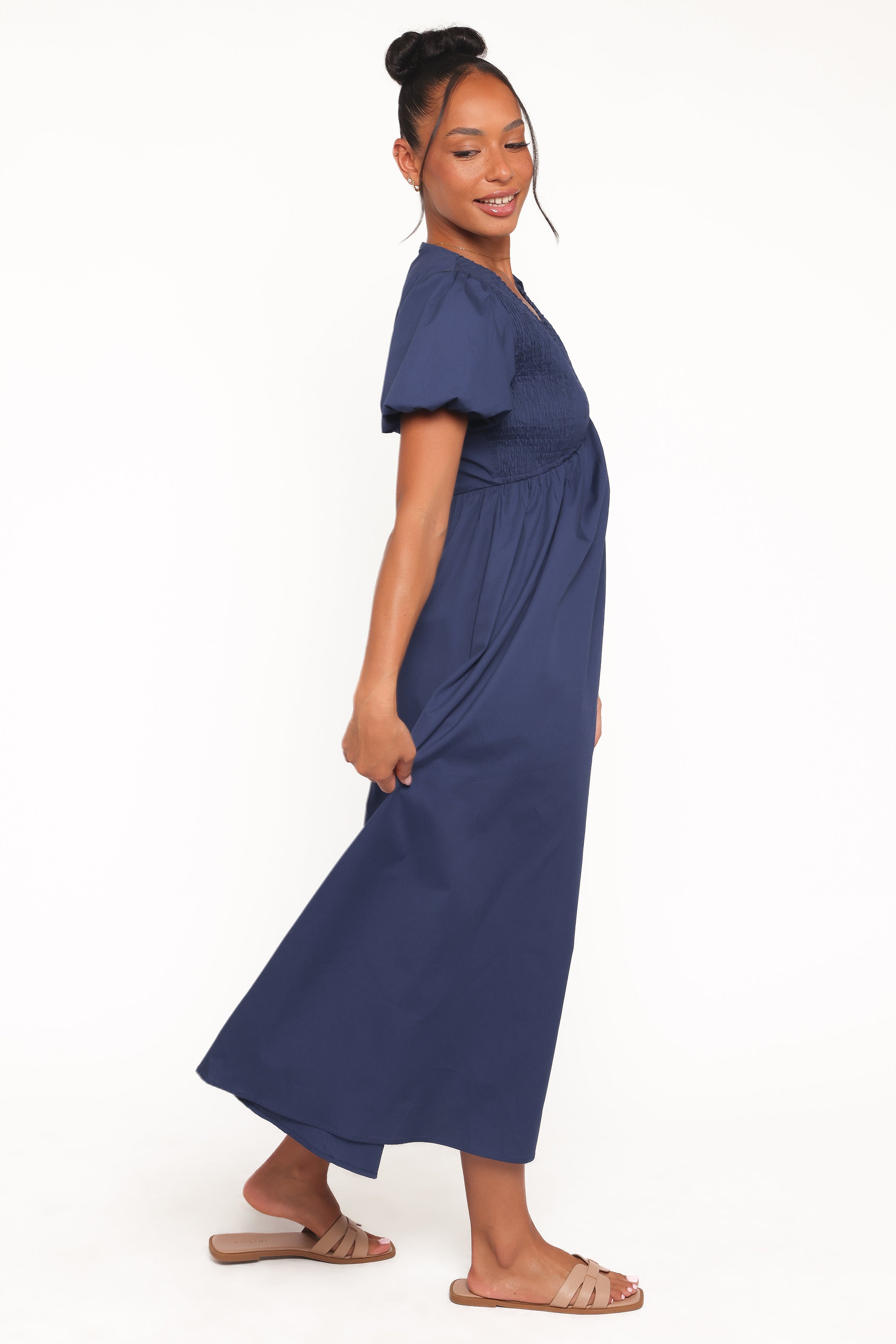 DRESSES Ilyana Short Sleeve Maxi Dress - Navy