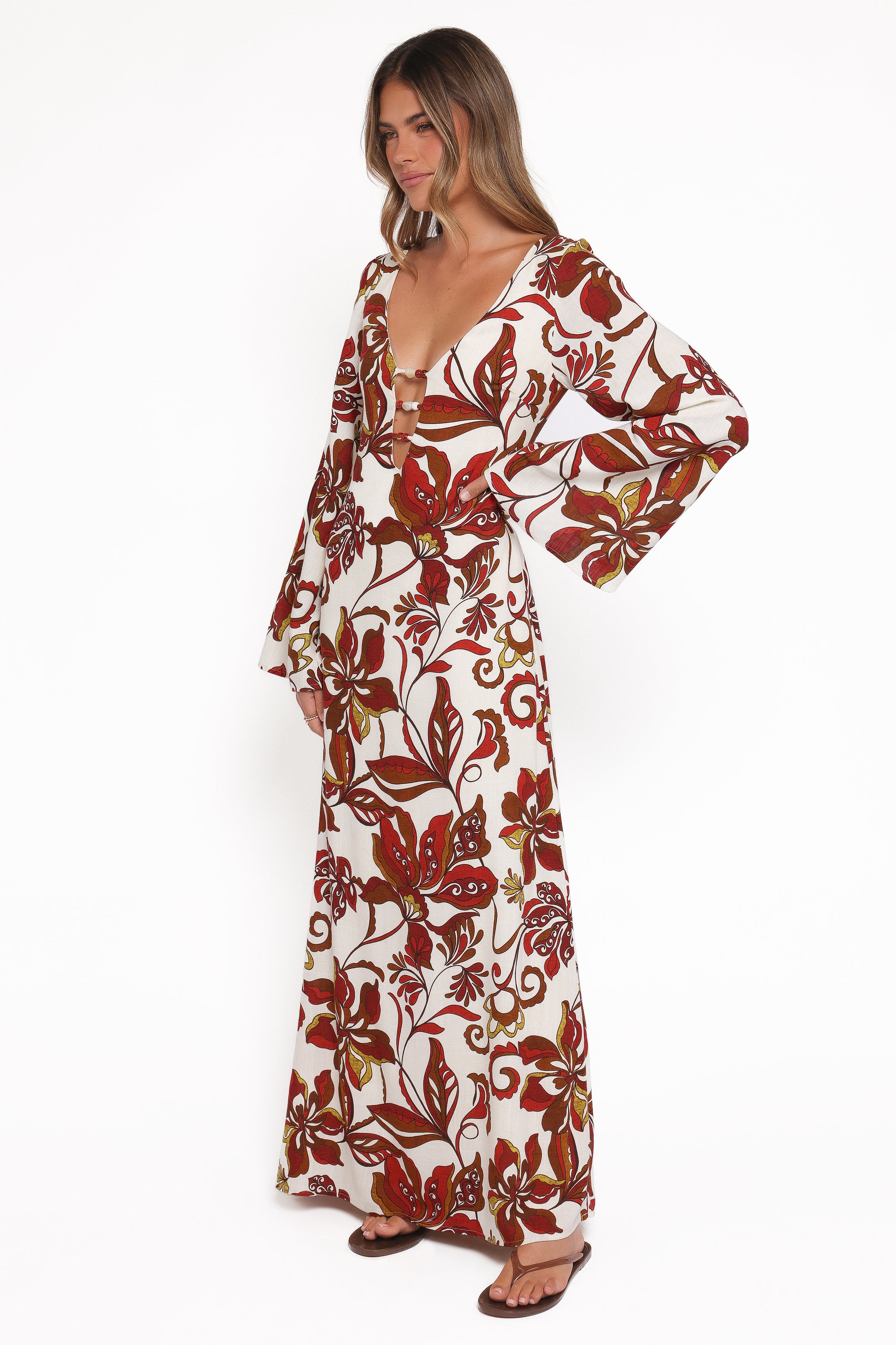 DRESSES Inala Maxi Dress - Brown Floral