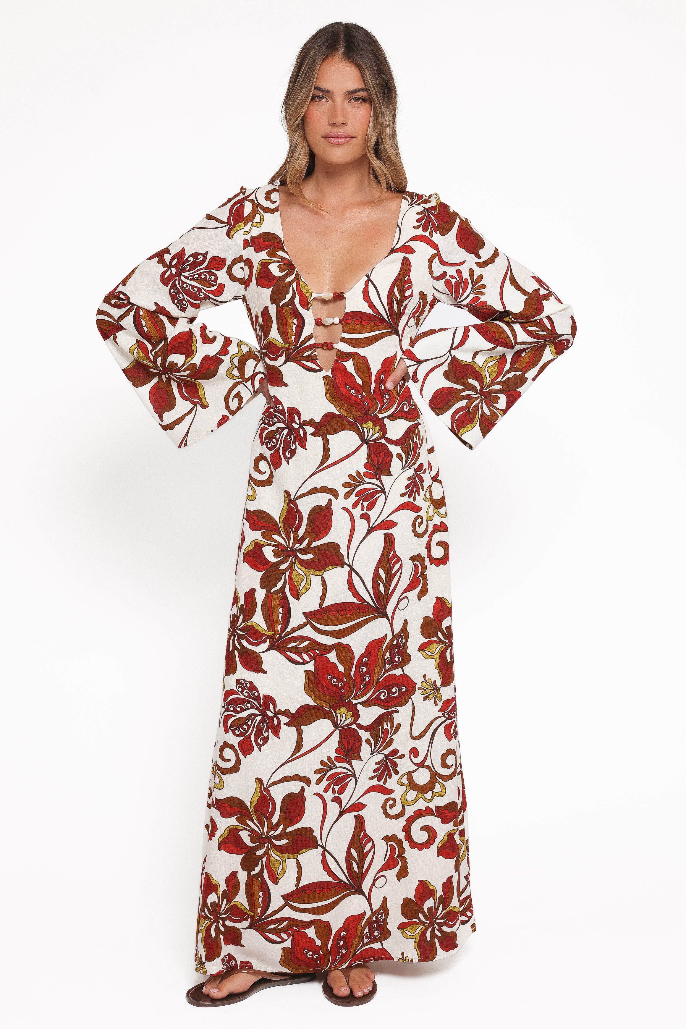 DRESSES Inala Maxi Dress - Brown Floral