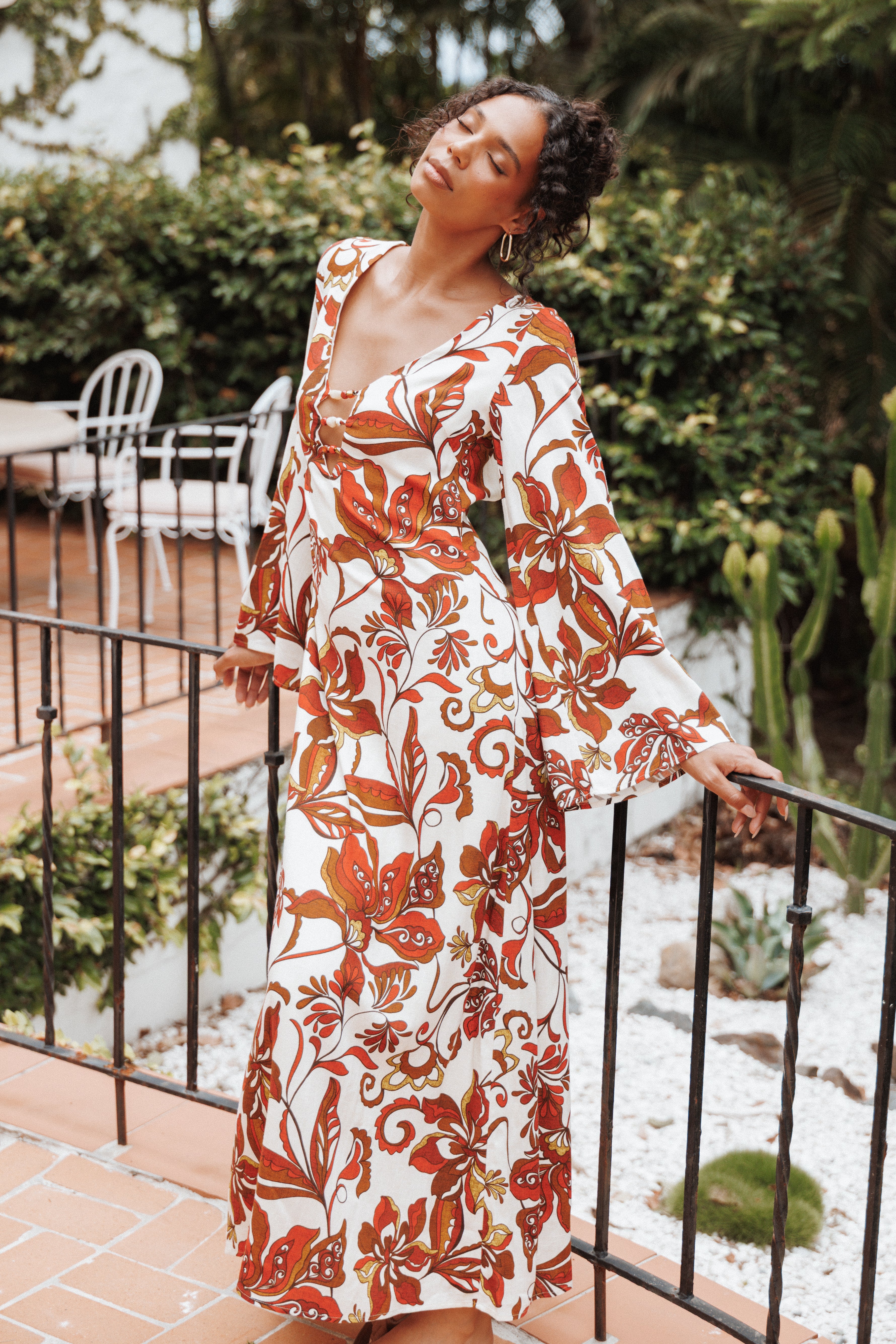 DRESSES Inala Maxi Dress - Brown Floral