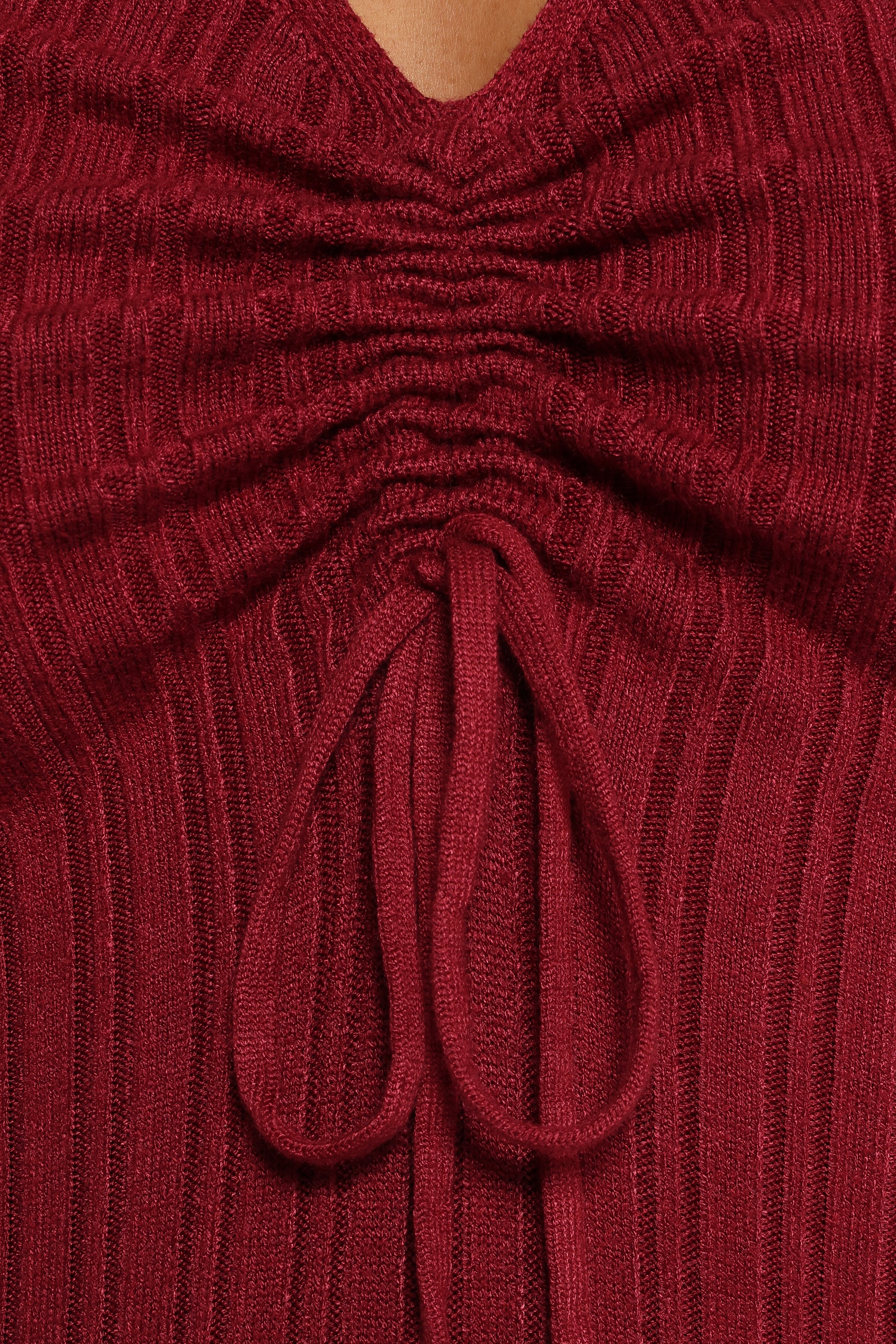 DRESSES Irene Long Sleeve Midi Dress - Wine