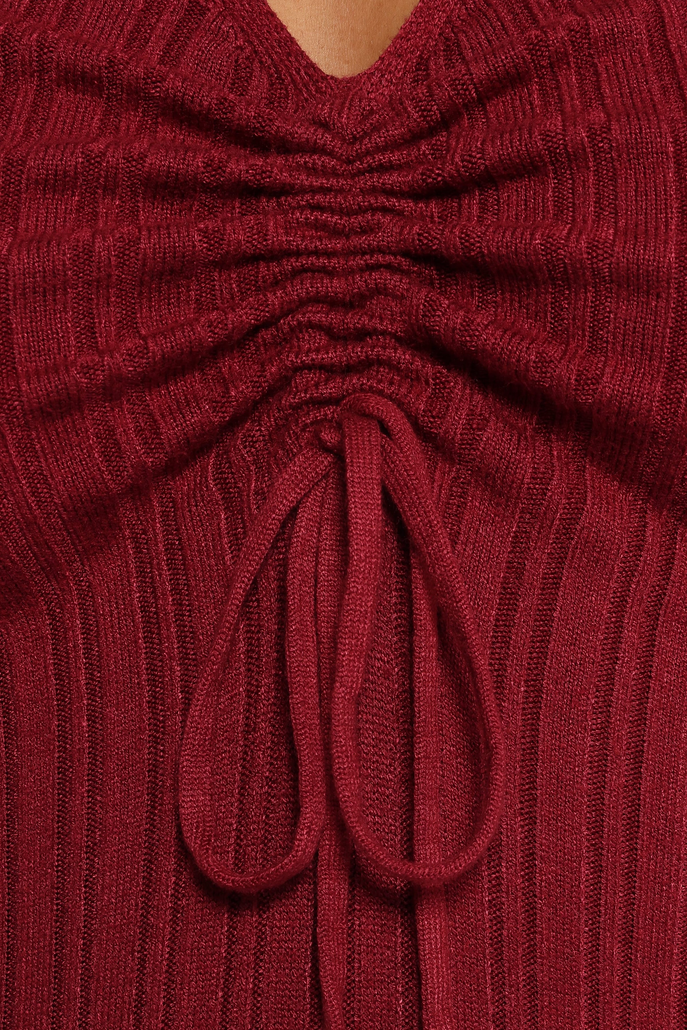 DRESSES Irene Long Sleeve Midi Dress - Wine