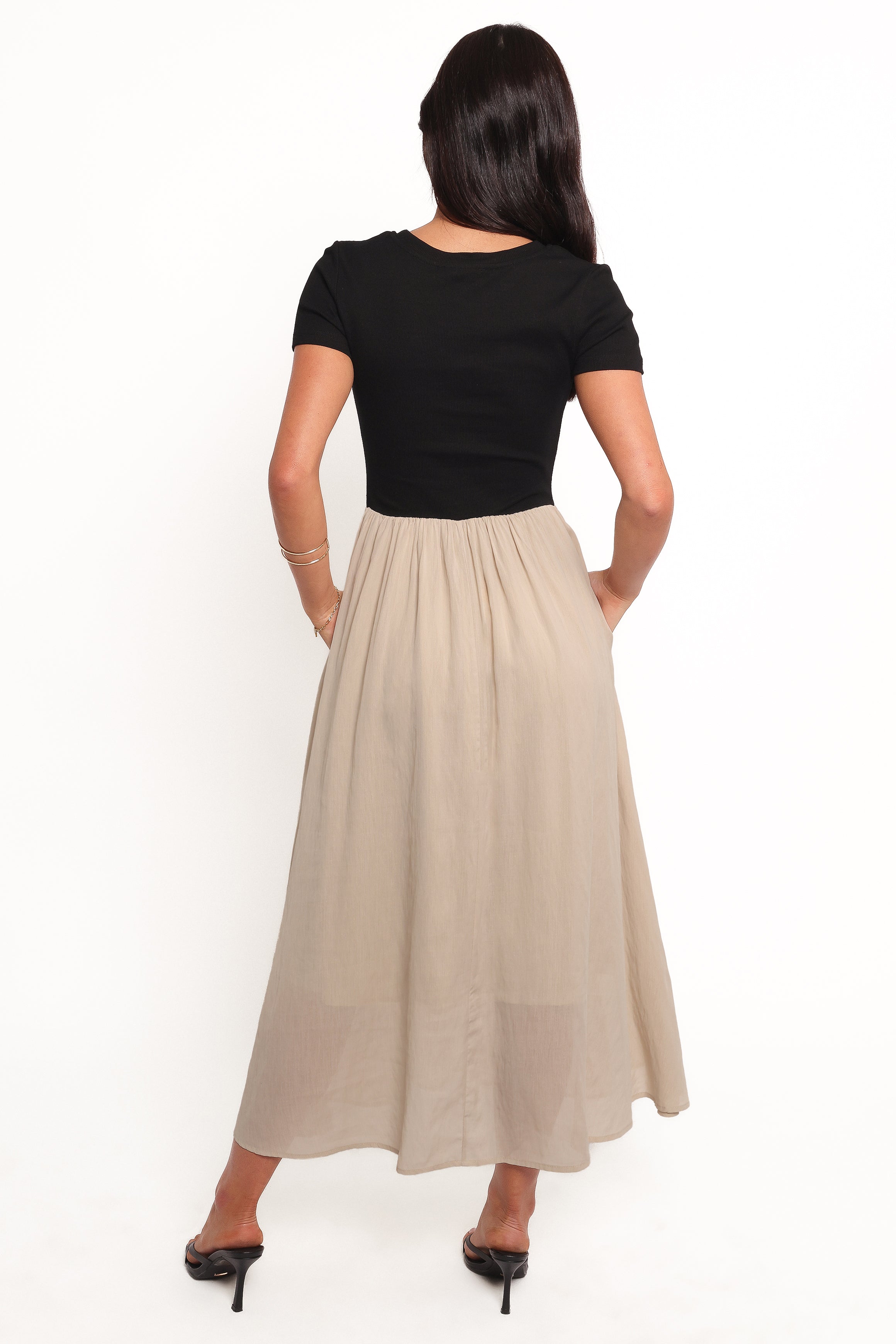 DRESSES Isolde Midi Dress - Black/Beige