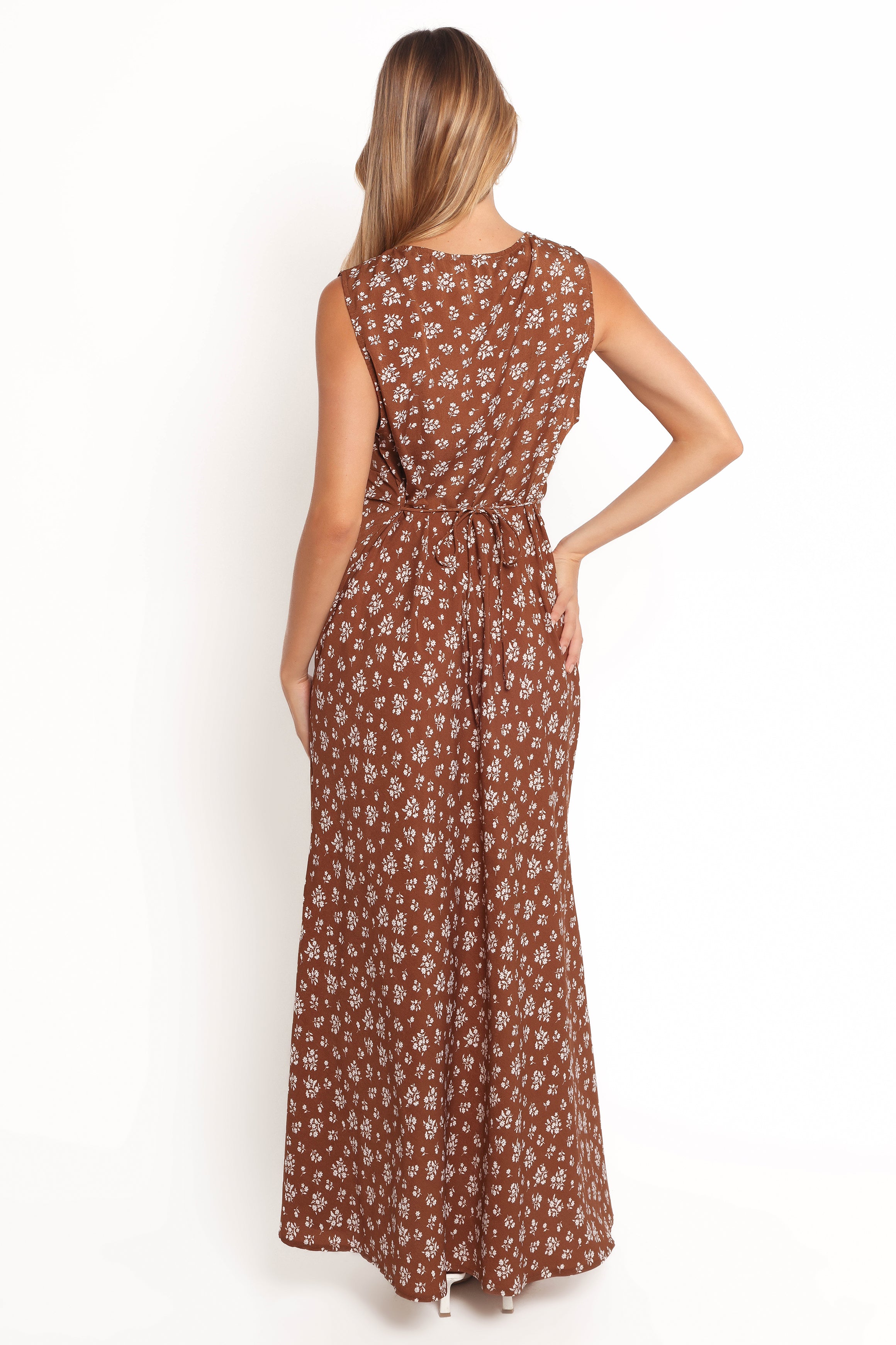 DRESSES Jackson Maxi Dress - Brown Ditsy Floral