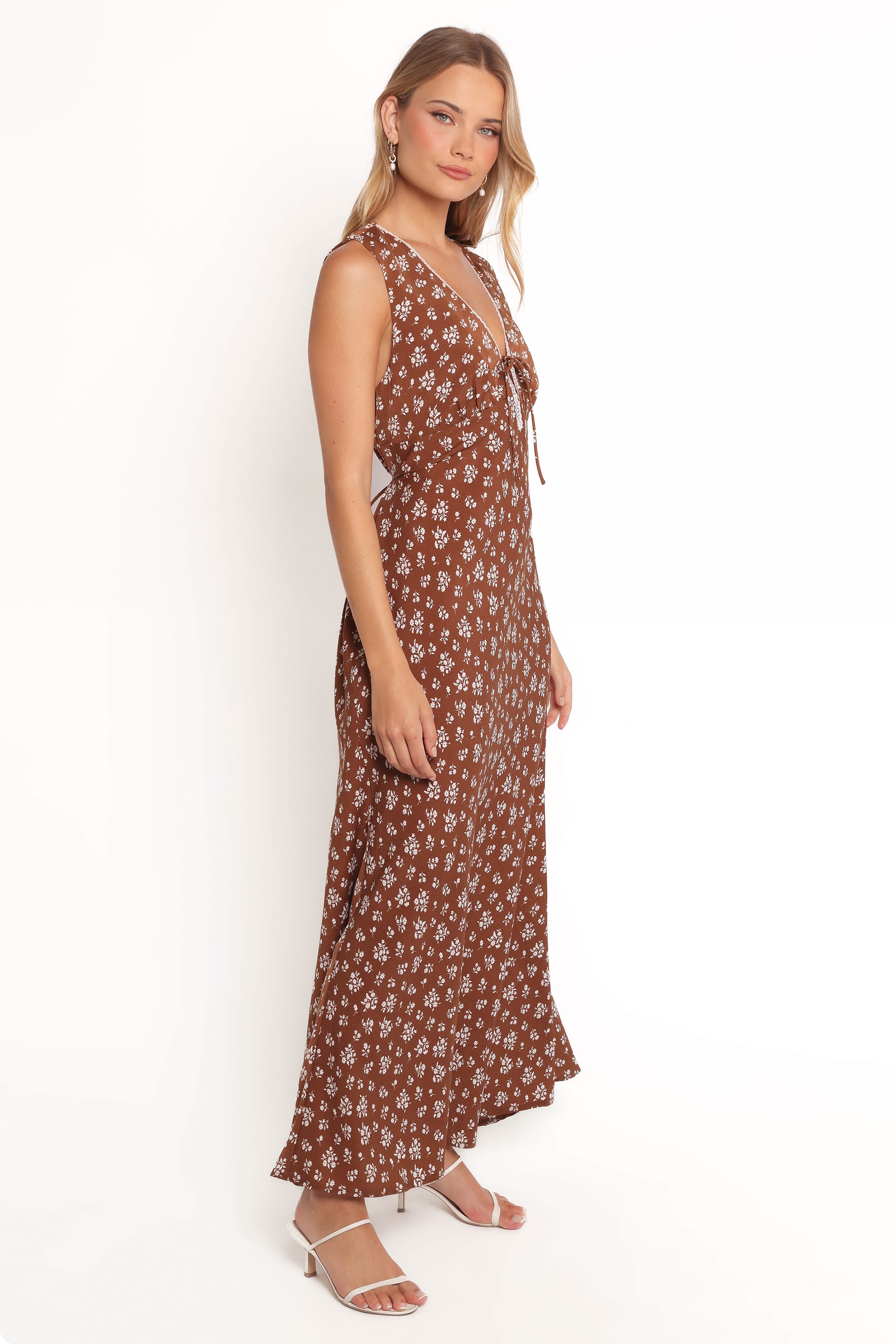 DRESSES Jackson Maxi Dress - Brown Ditsy Floral