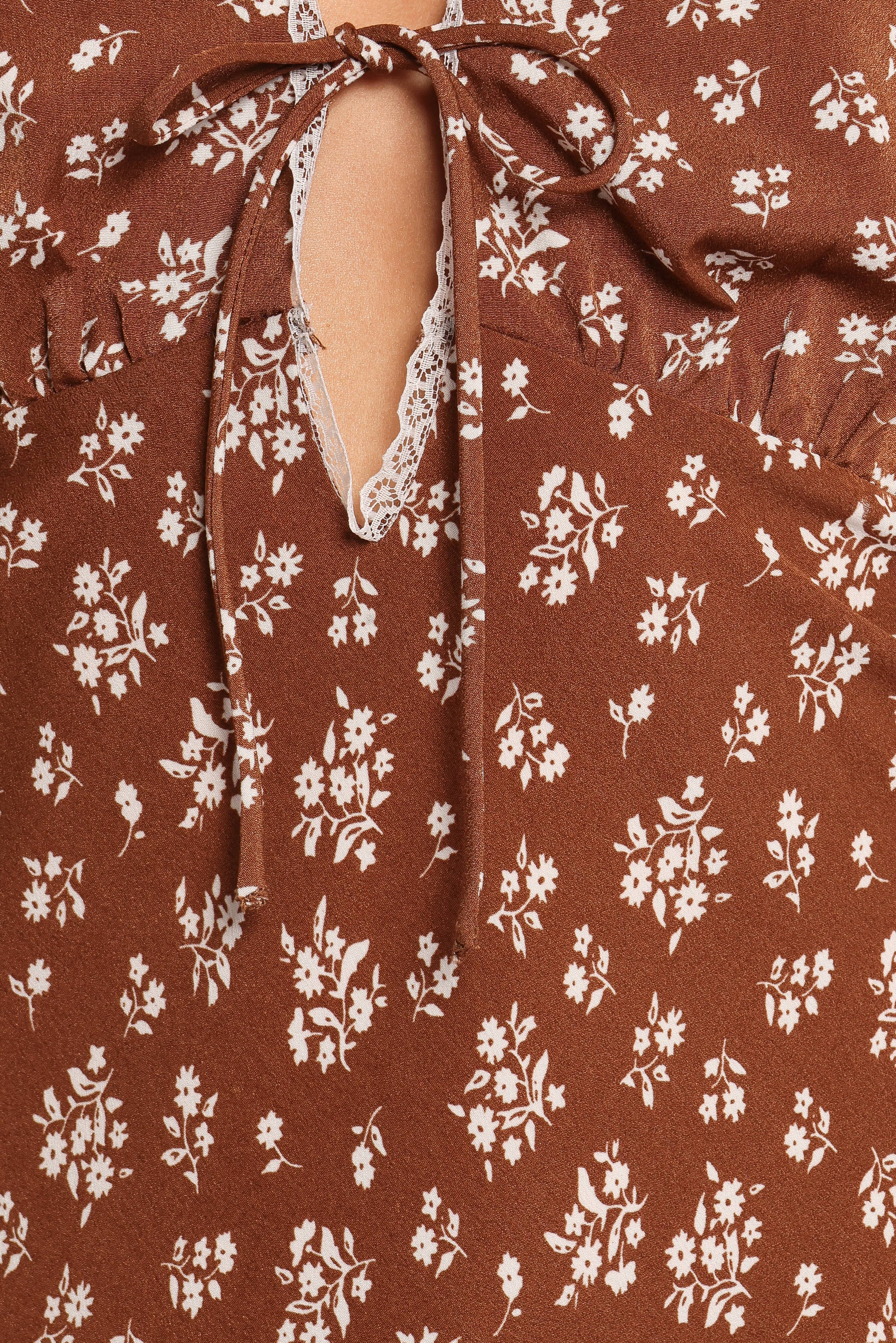 DRESSES Jackson Maxi Dress - Brown Ditsy Floral