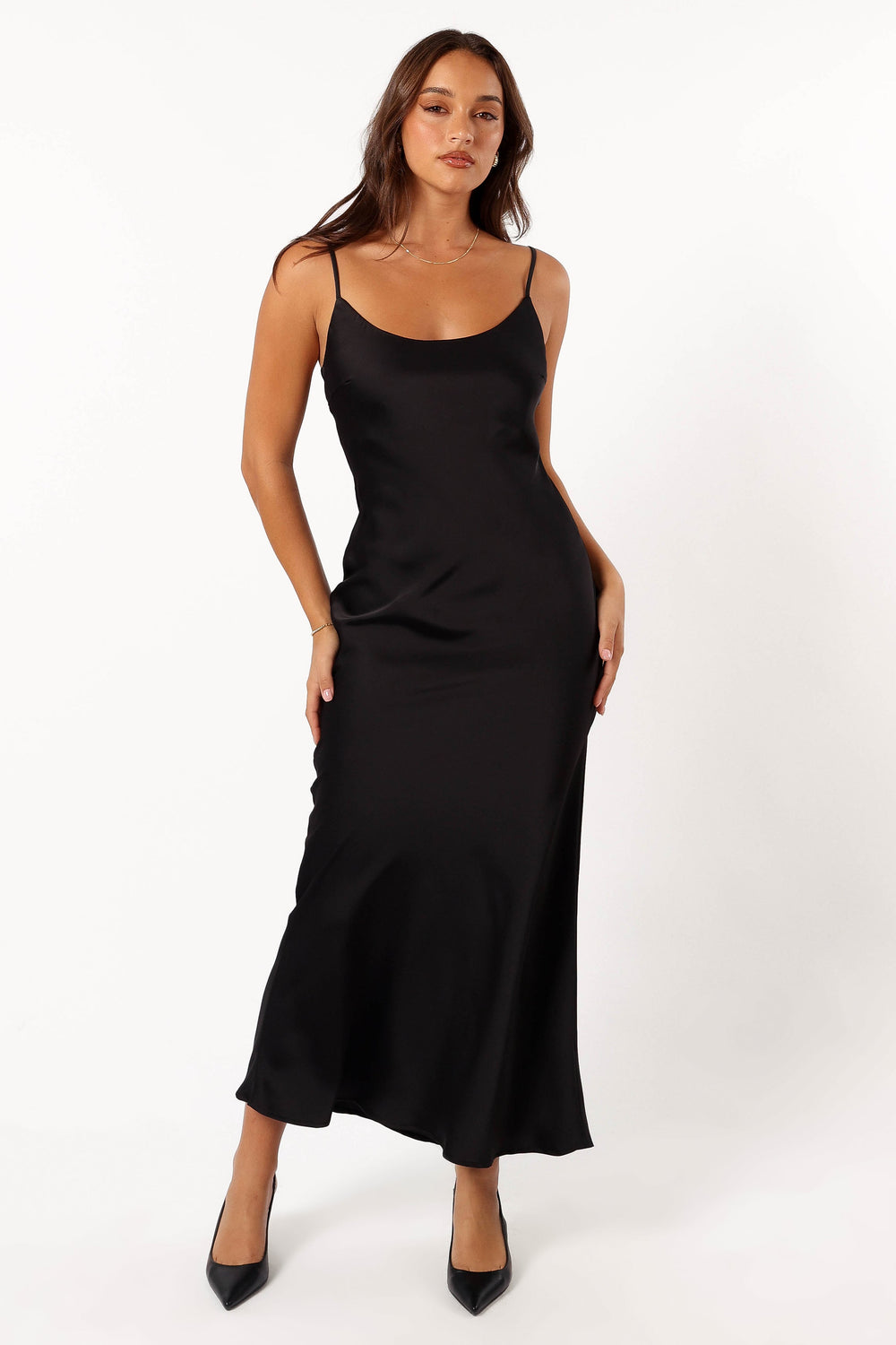 Jamie Maxi Slip Dress - Black - View 4 | Shop Formal Dress