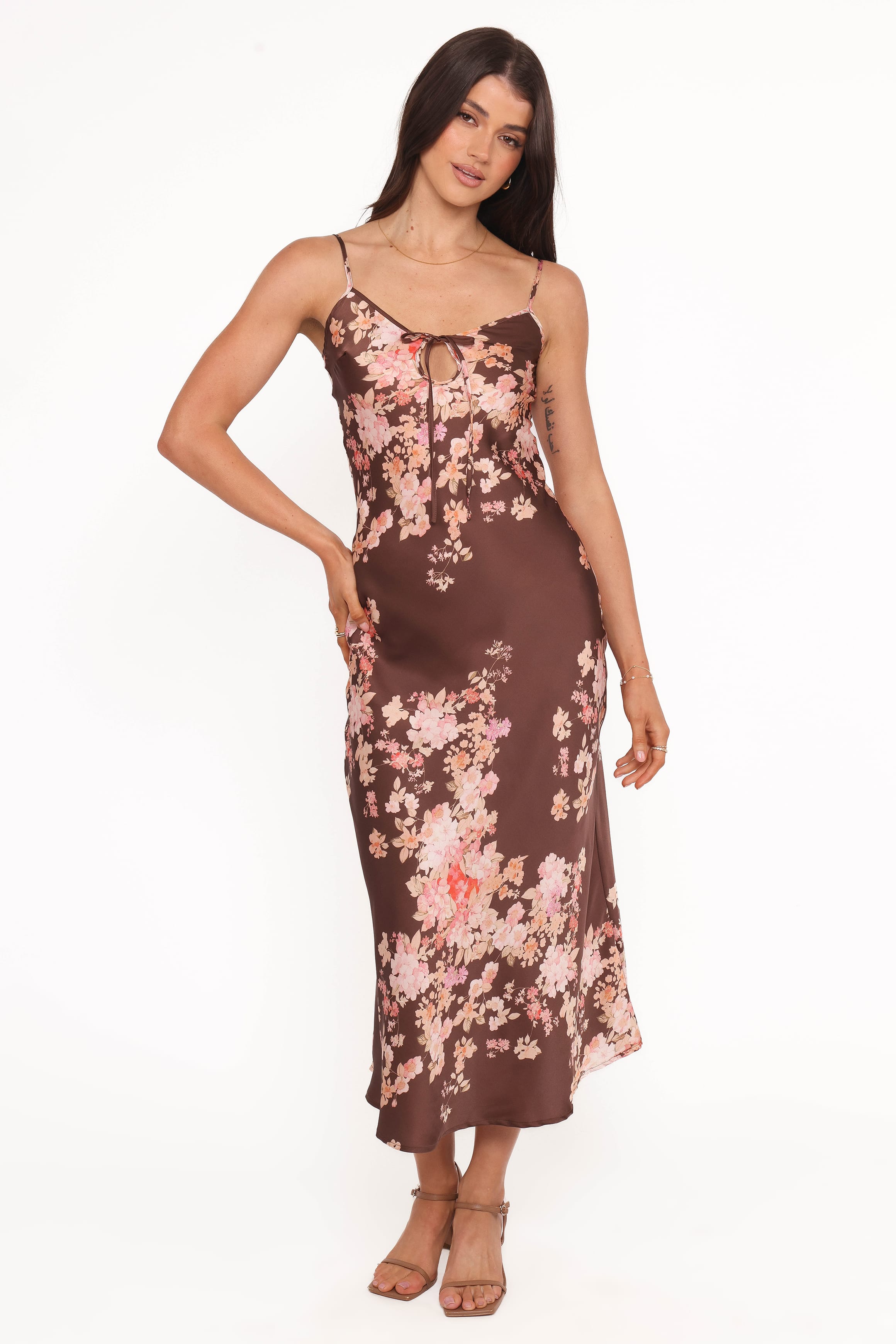 DRESSES Jamila Midi Dress - Brown Floral