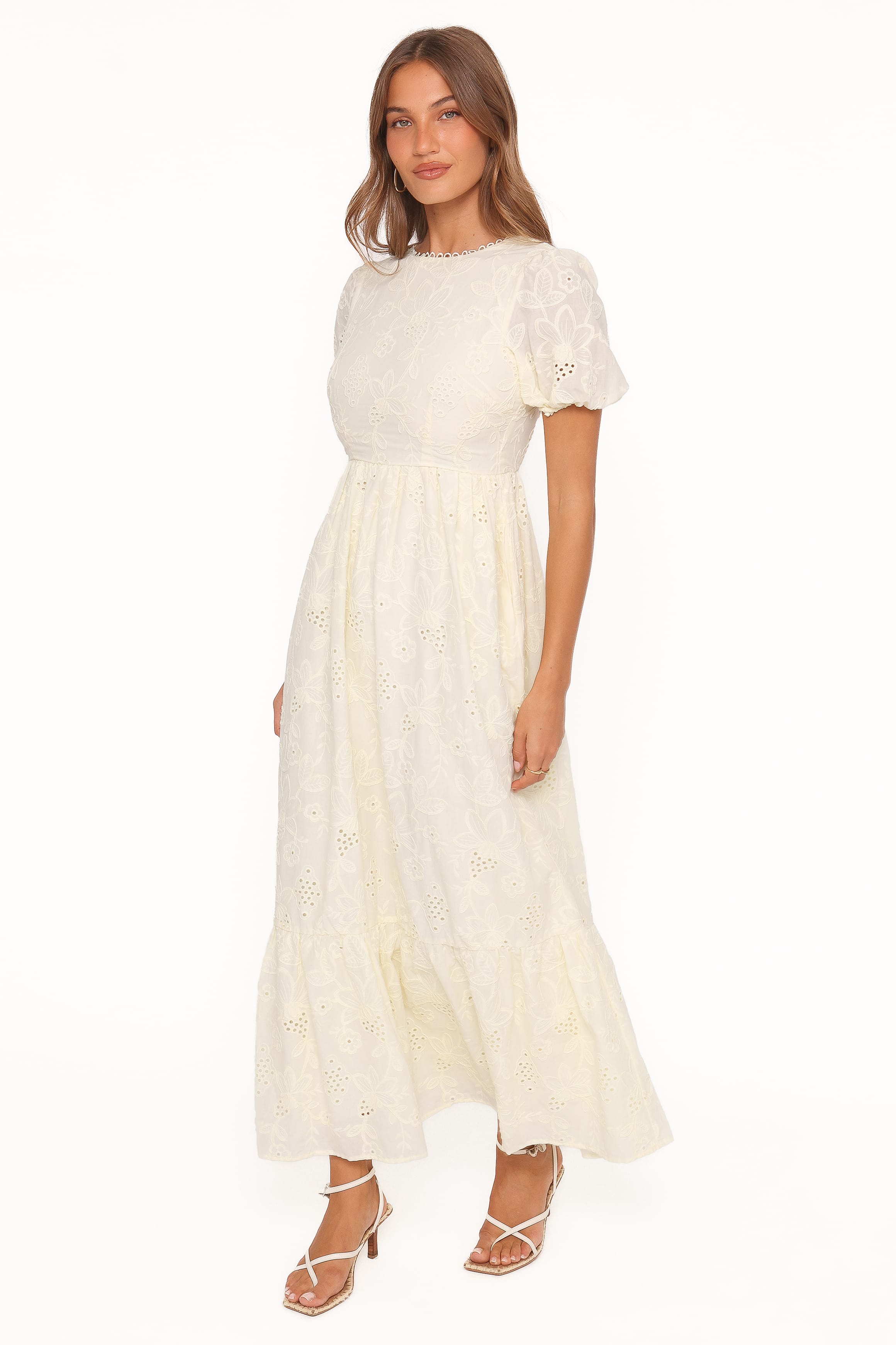 DRESSES Janice Maxi Dress - Butter Yellow Broderie