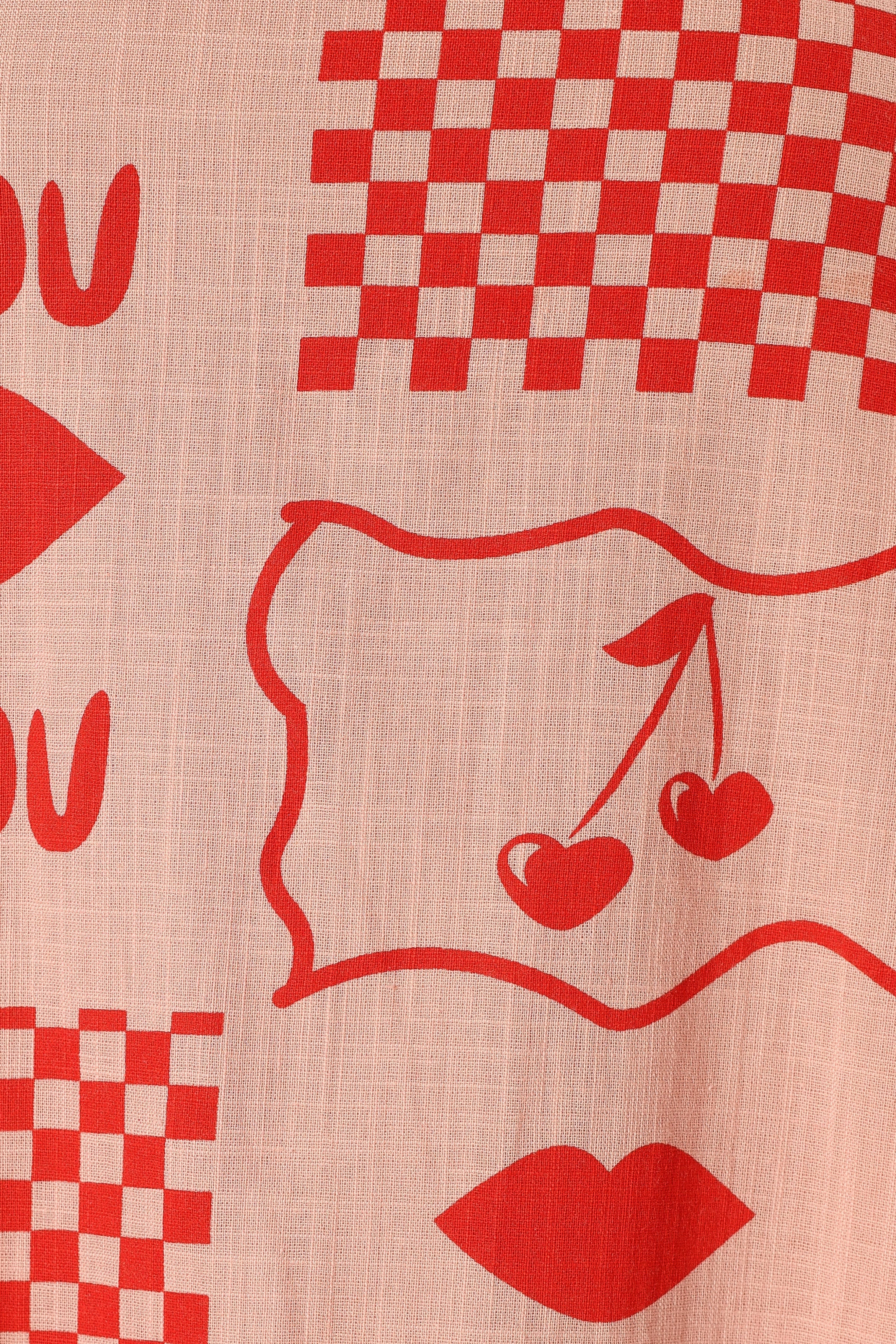 DRESSES @Jaque Mini Dress - Bisou Print (hold for V Day)