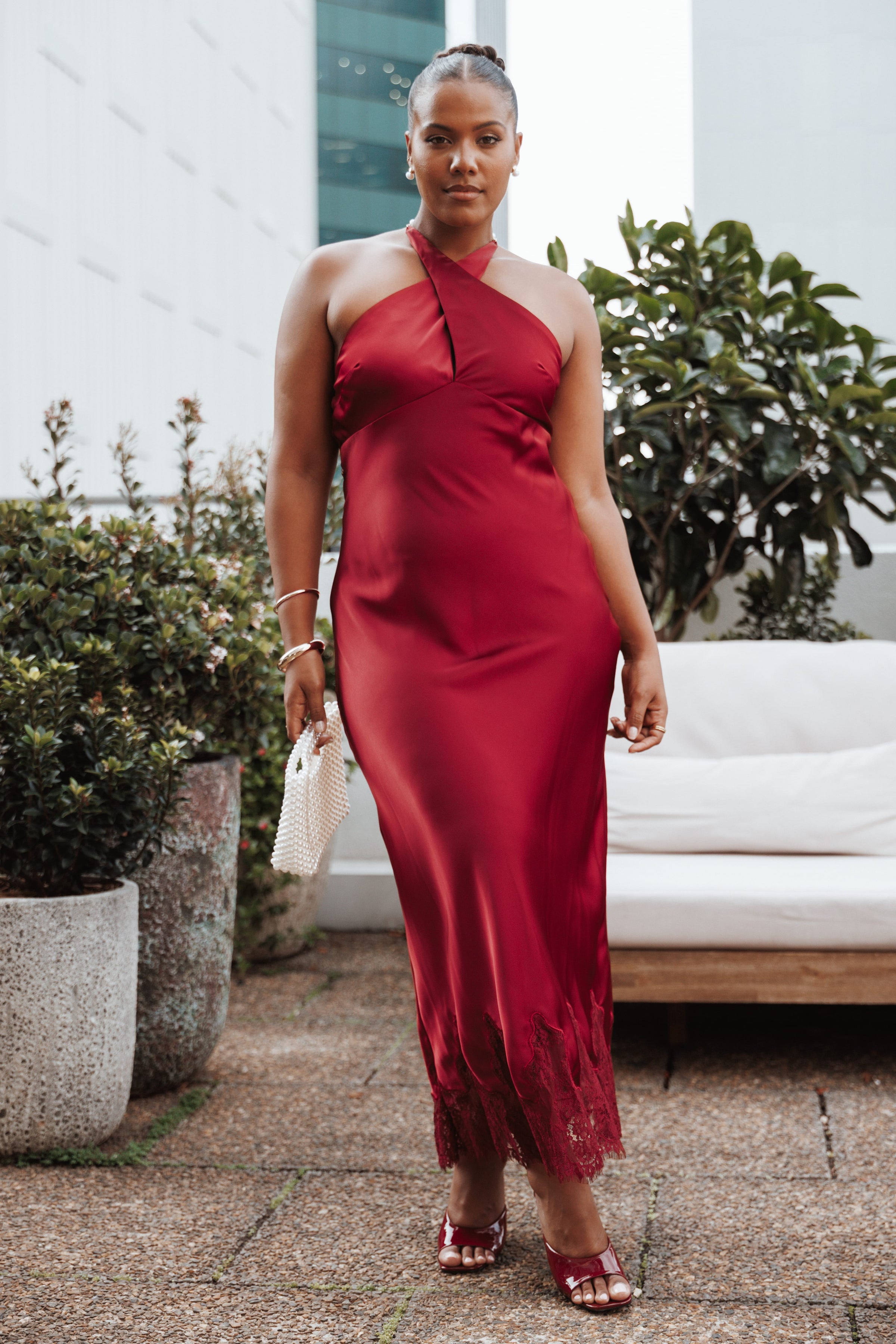DRESSES Jeannie Maxi Dress - Dark Red