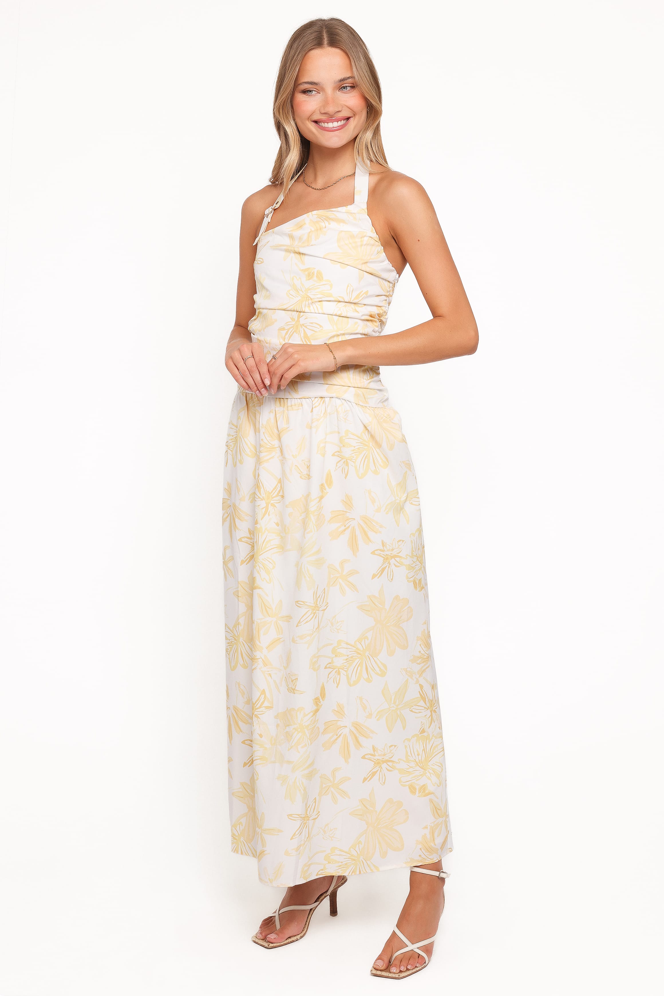 DRESSES Jemma Halter Maxi Dress - Yellow Floral