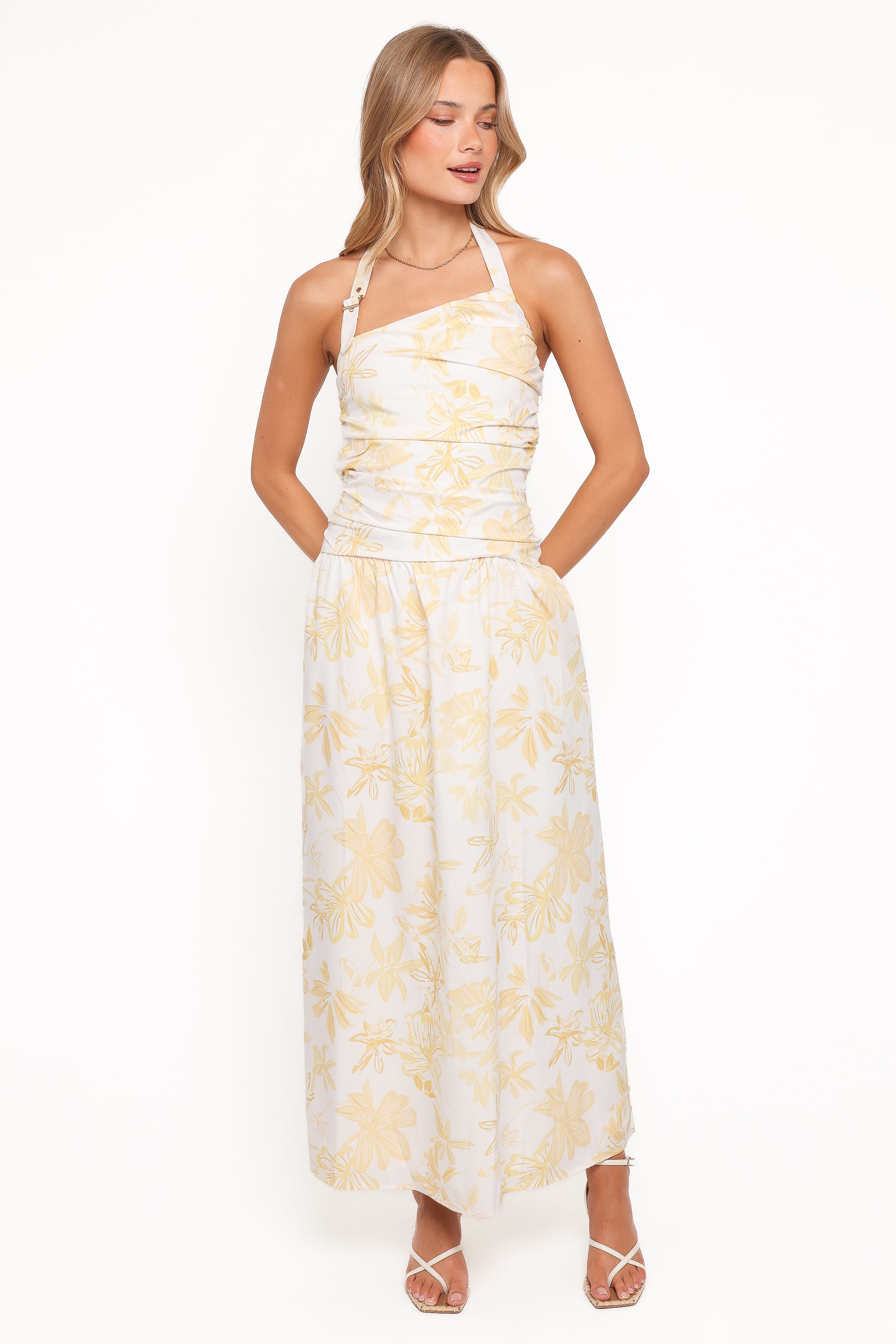 DRESSES Jemma Halter Maxi Dress - Yellow Floral