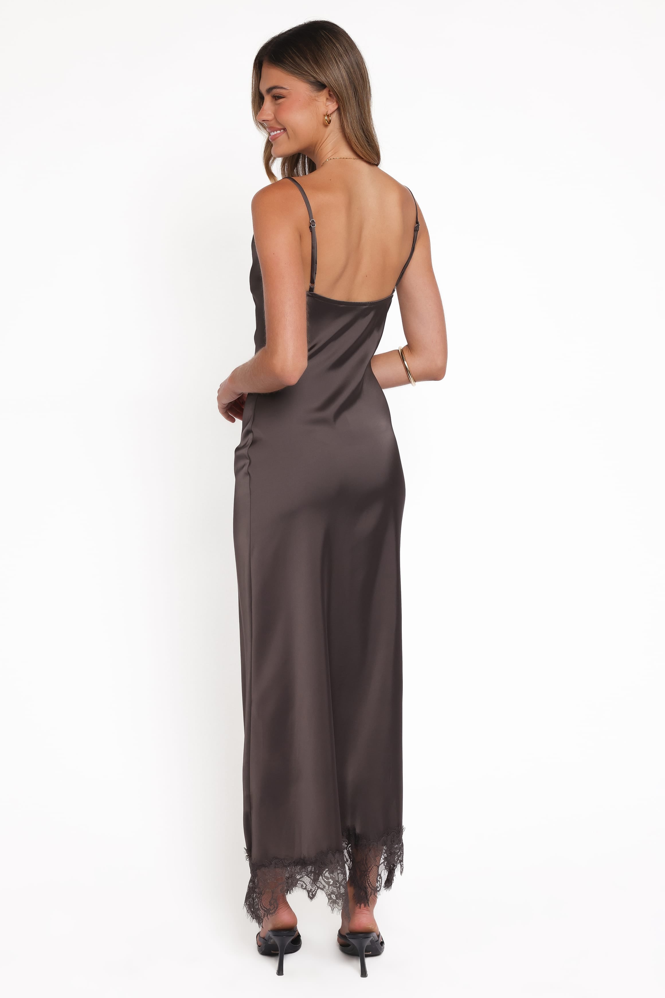 DRESSES Jeneva Lace Midi Dress - Brown