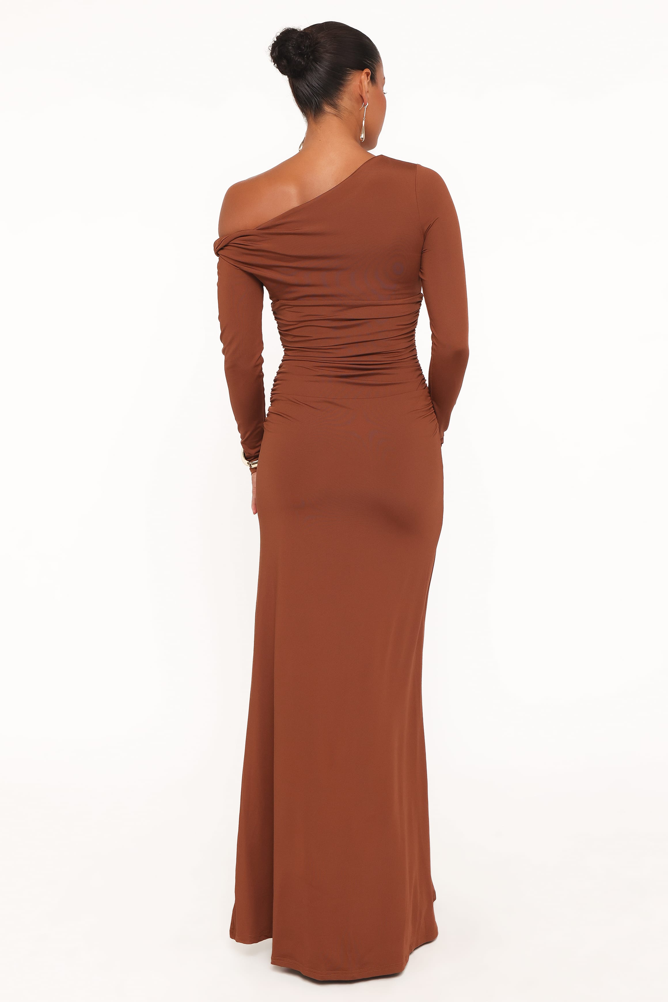 DRESSES Jenna Off Shoulder Maxi Dress - Brown