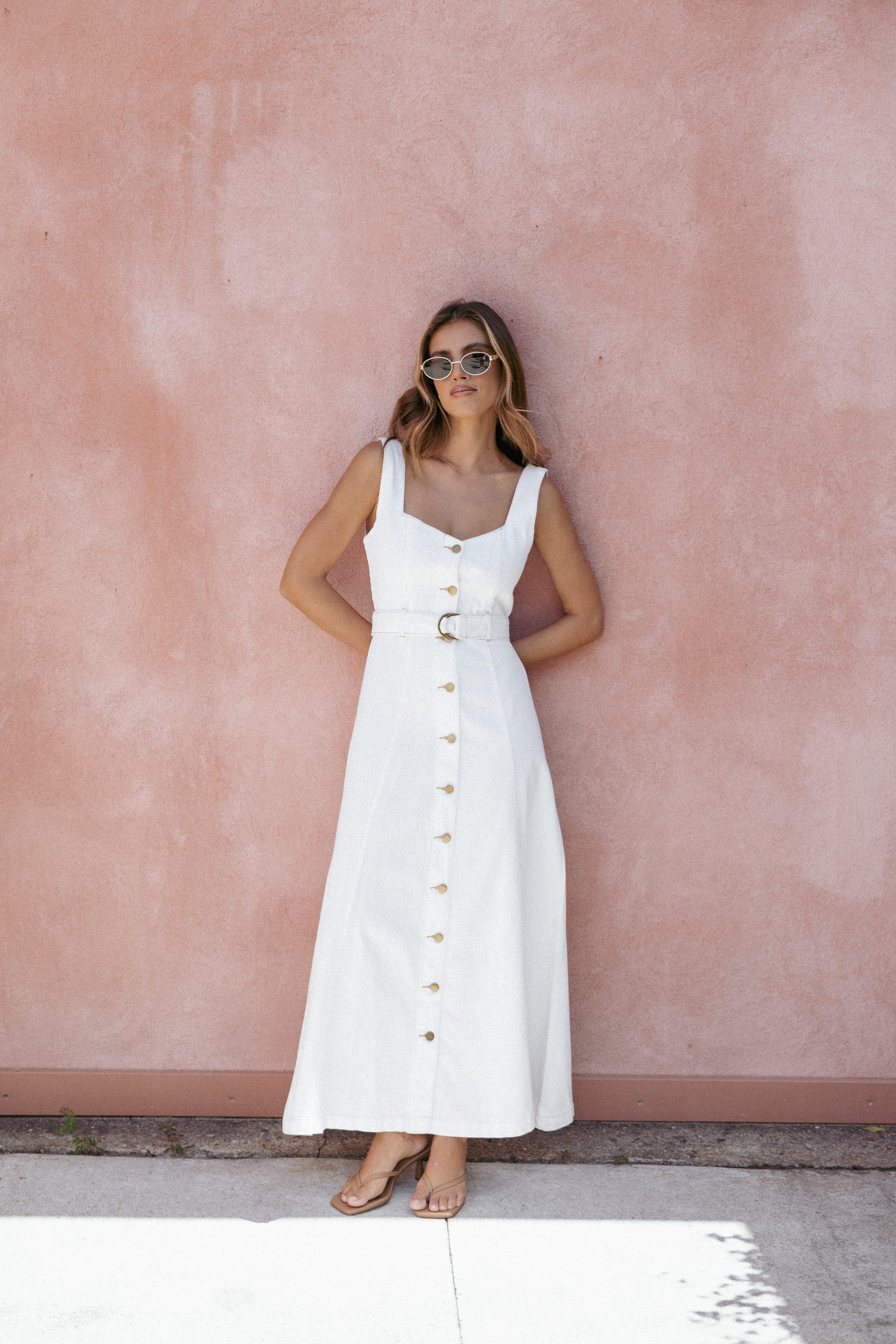 DRESSES Jennings Midi Dress - White