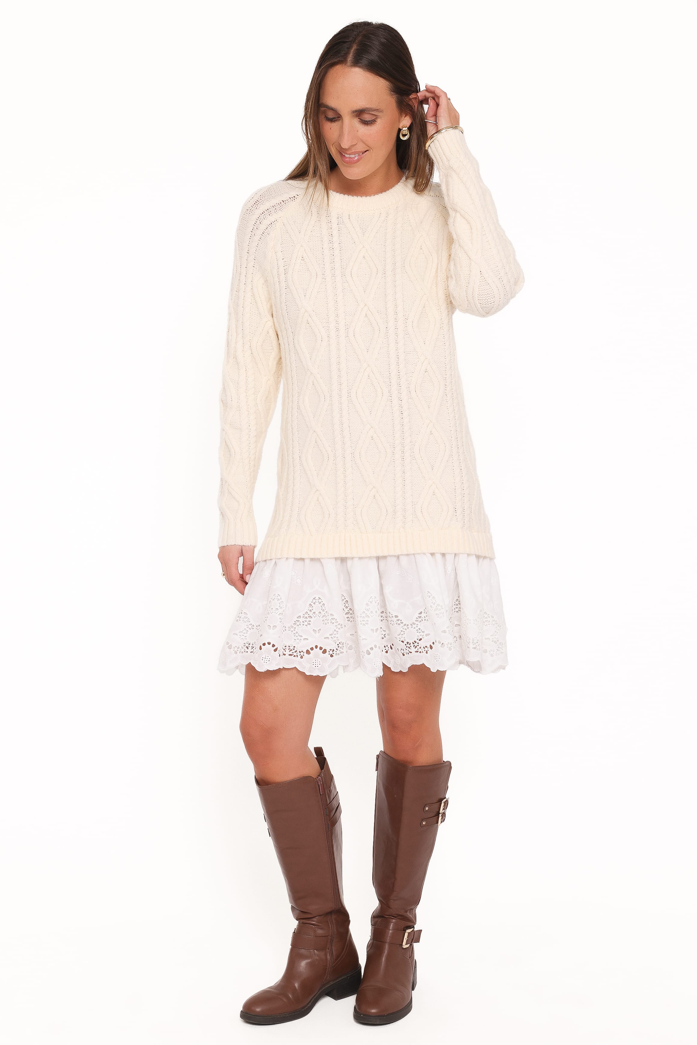 DRESSES Jesper Knit Mini Dress - Ivory