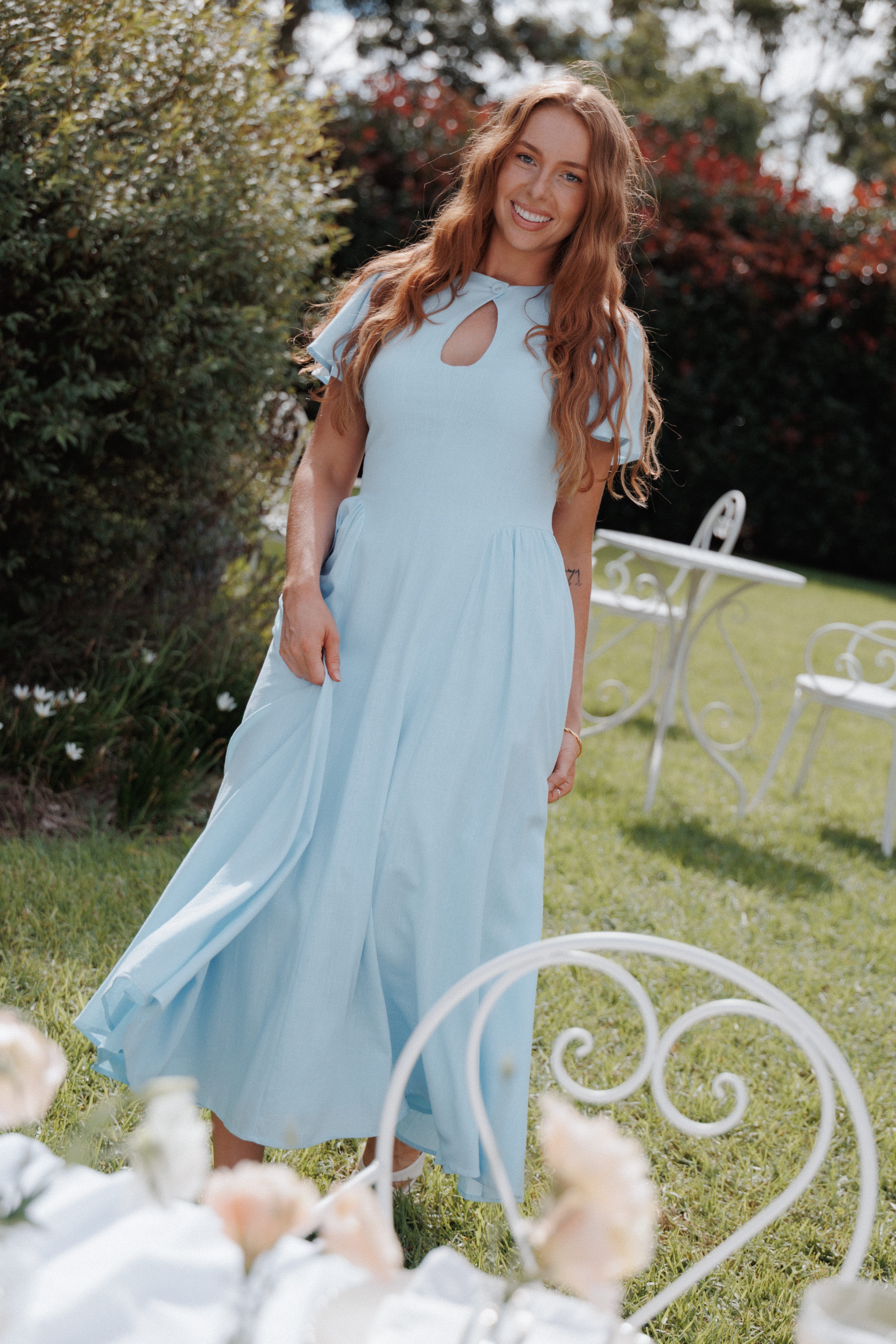 DRESSES Jessima Midi Dress - Pale Blue