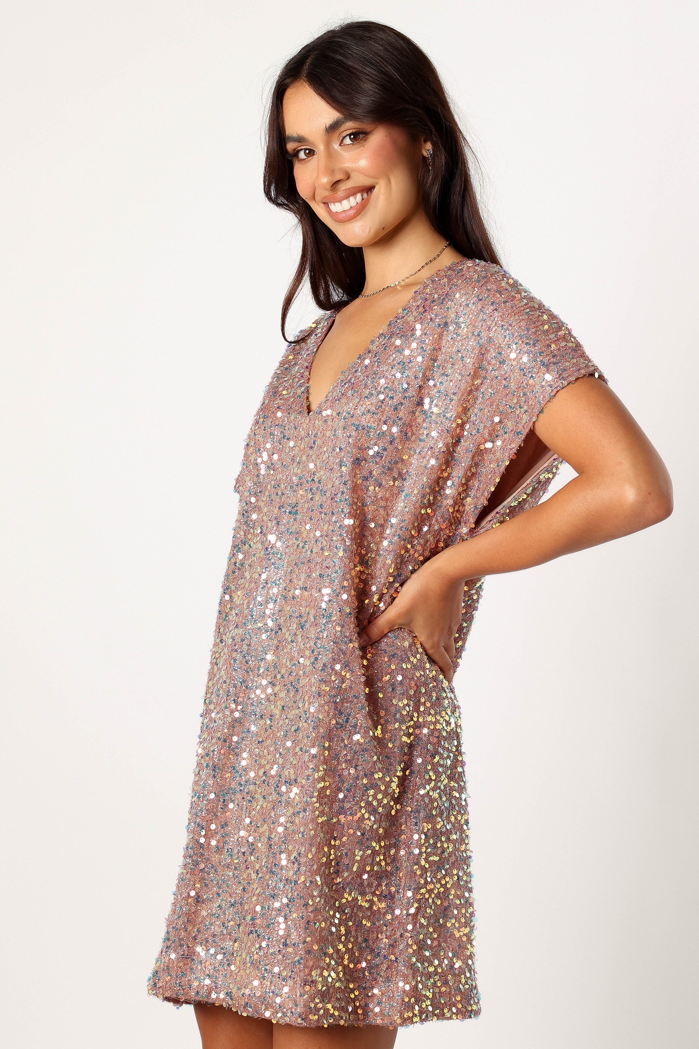 DRESSES @Jordan Mini Dress - Mauve Multi