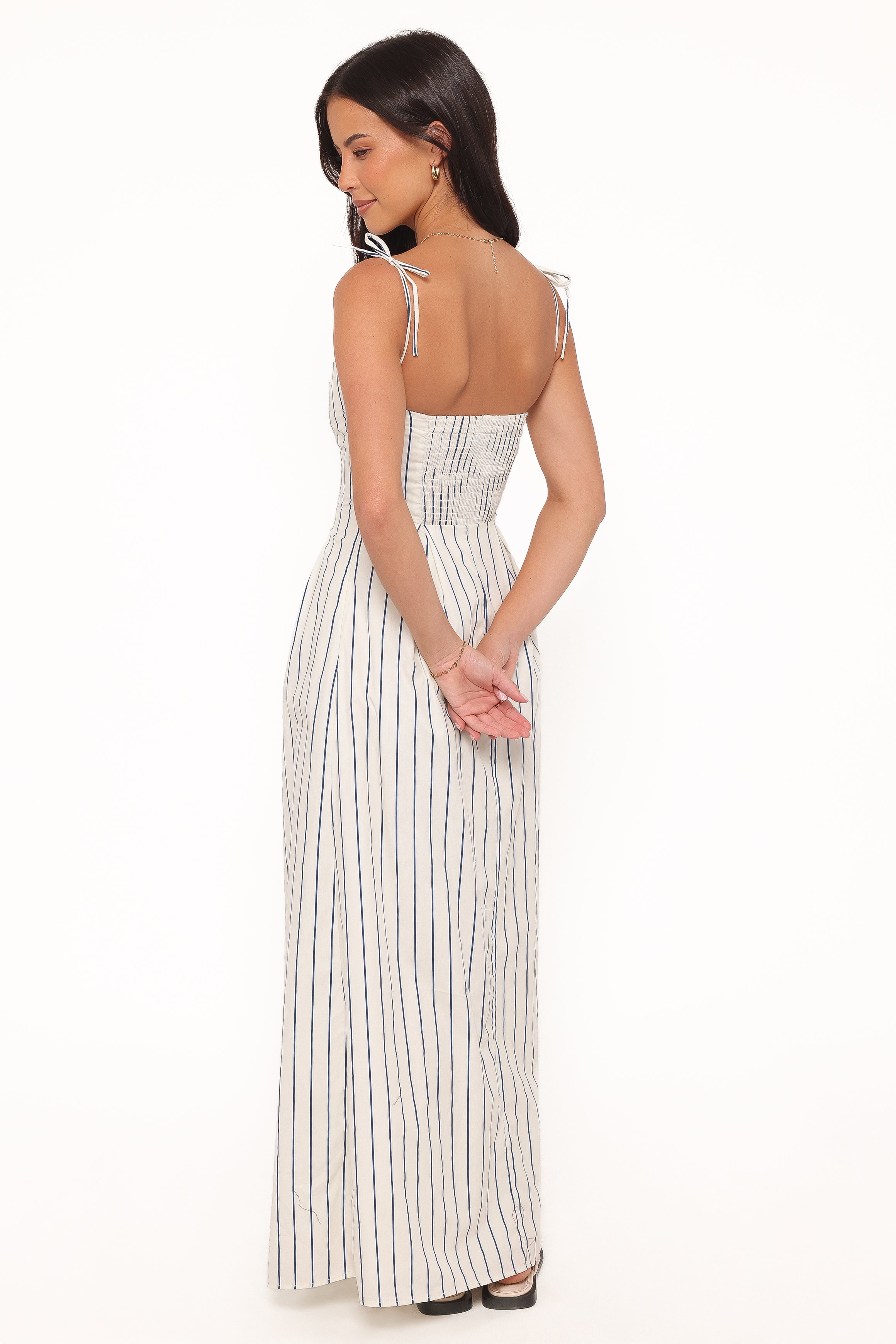 DRESSES Jordin Maxi Dress - Ivory/Blue Stripe