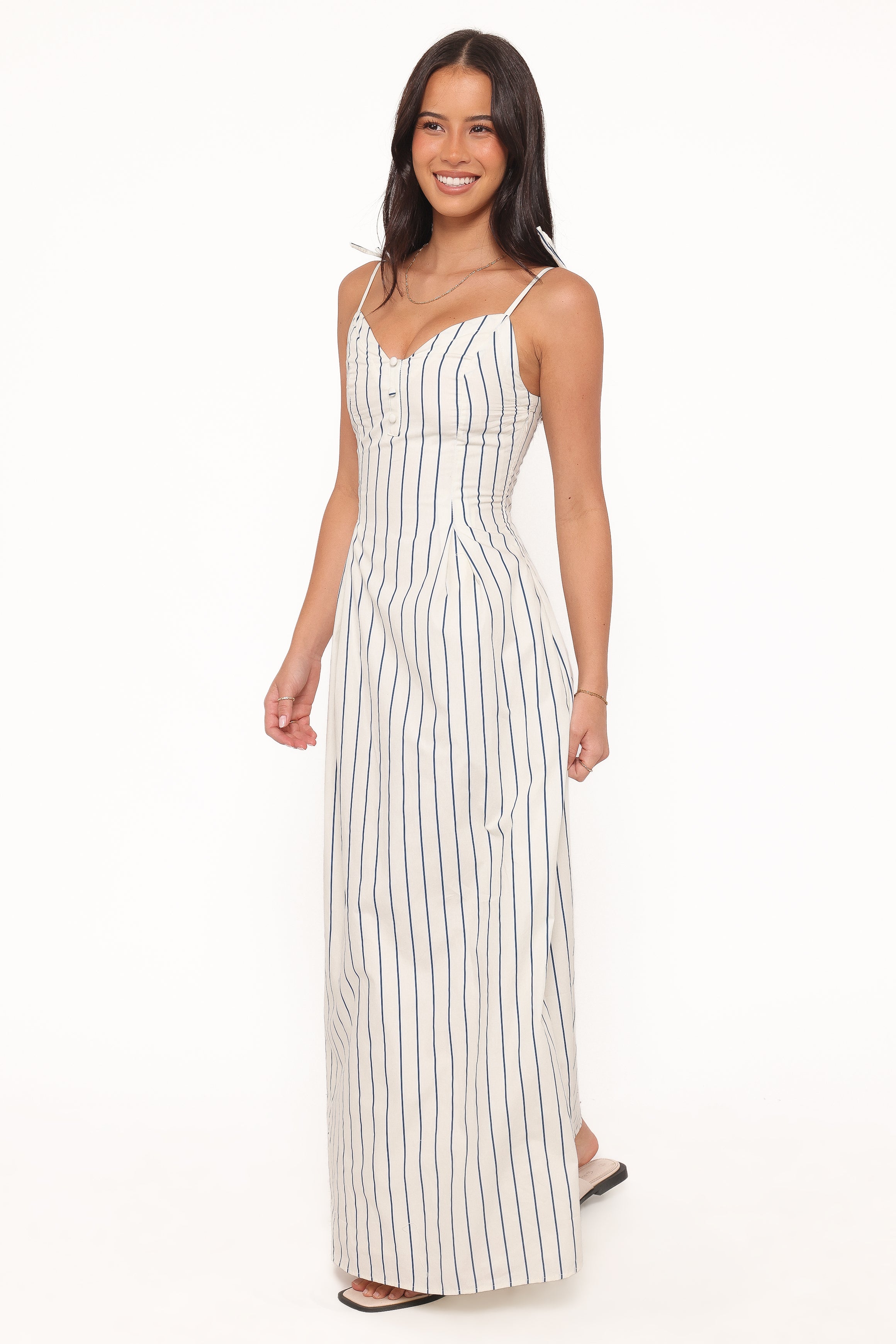 DRESSES Jordin Maxi Dress - Ivory/Blue Stripe