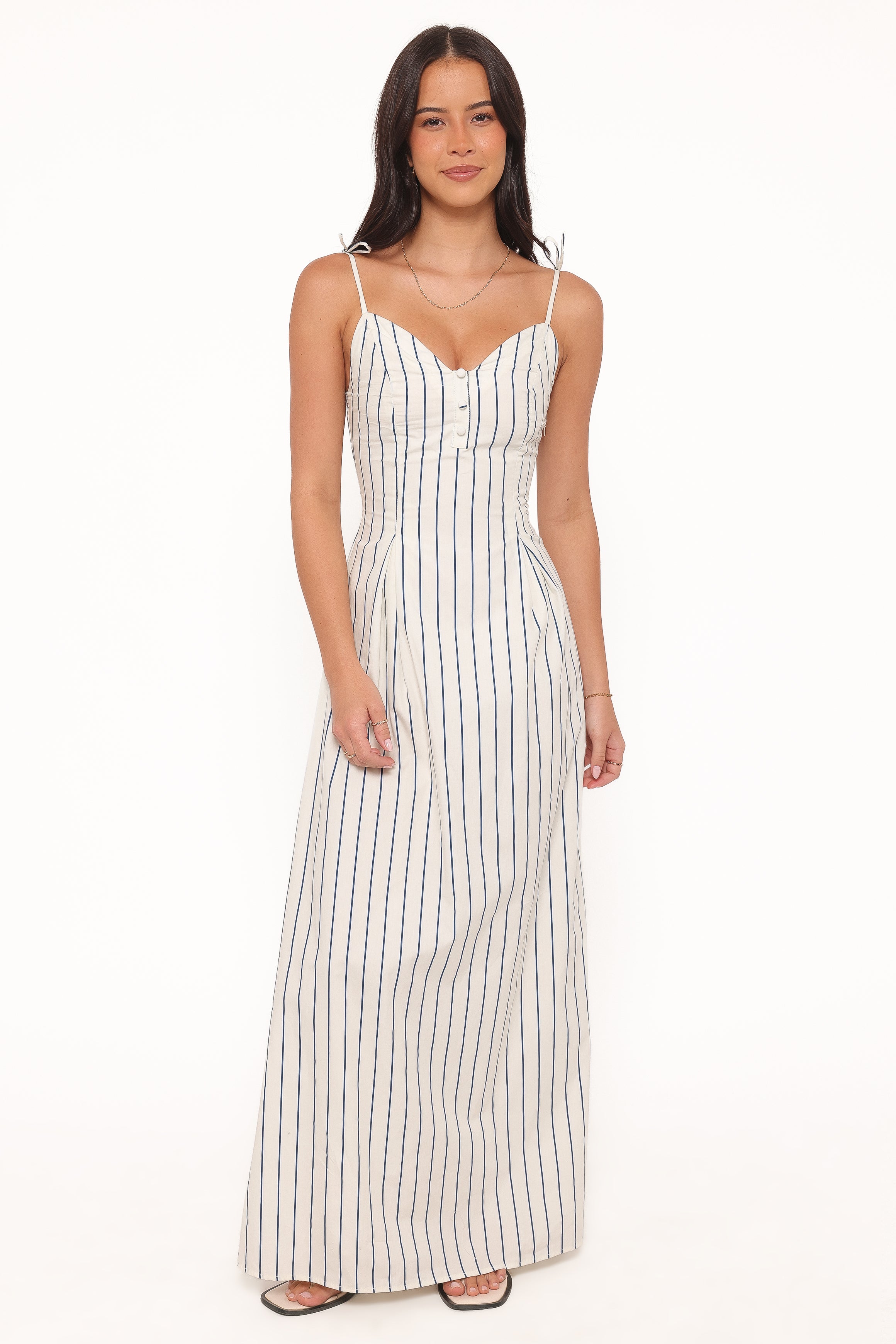 DRESSES Jordin Maxi Dress - Ivory/Blue Stripe