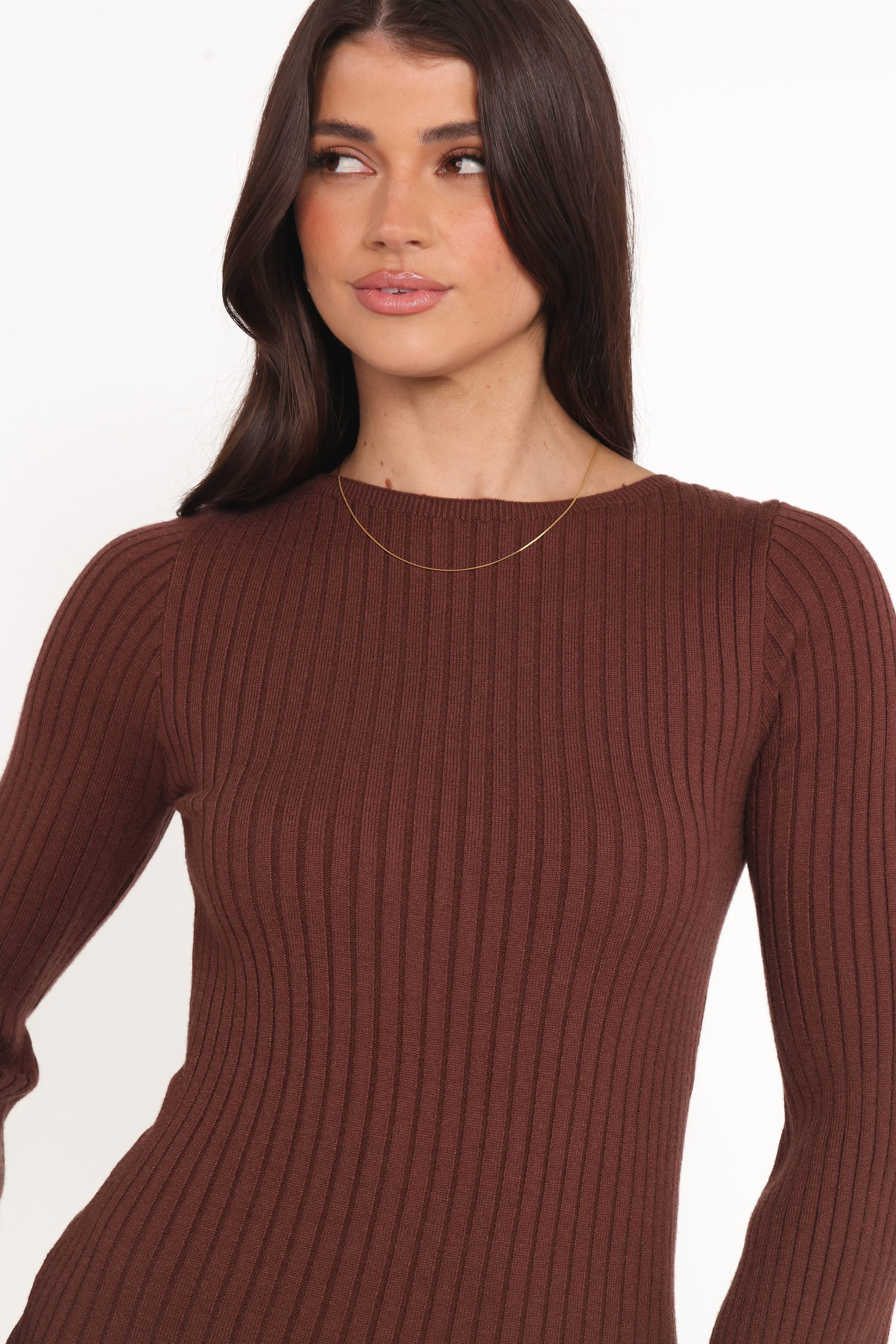 DRESSES Jovan Long Sleeve Mini Dress - Mocha/Beige