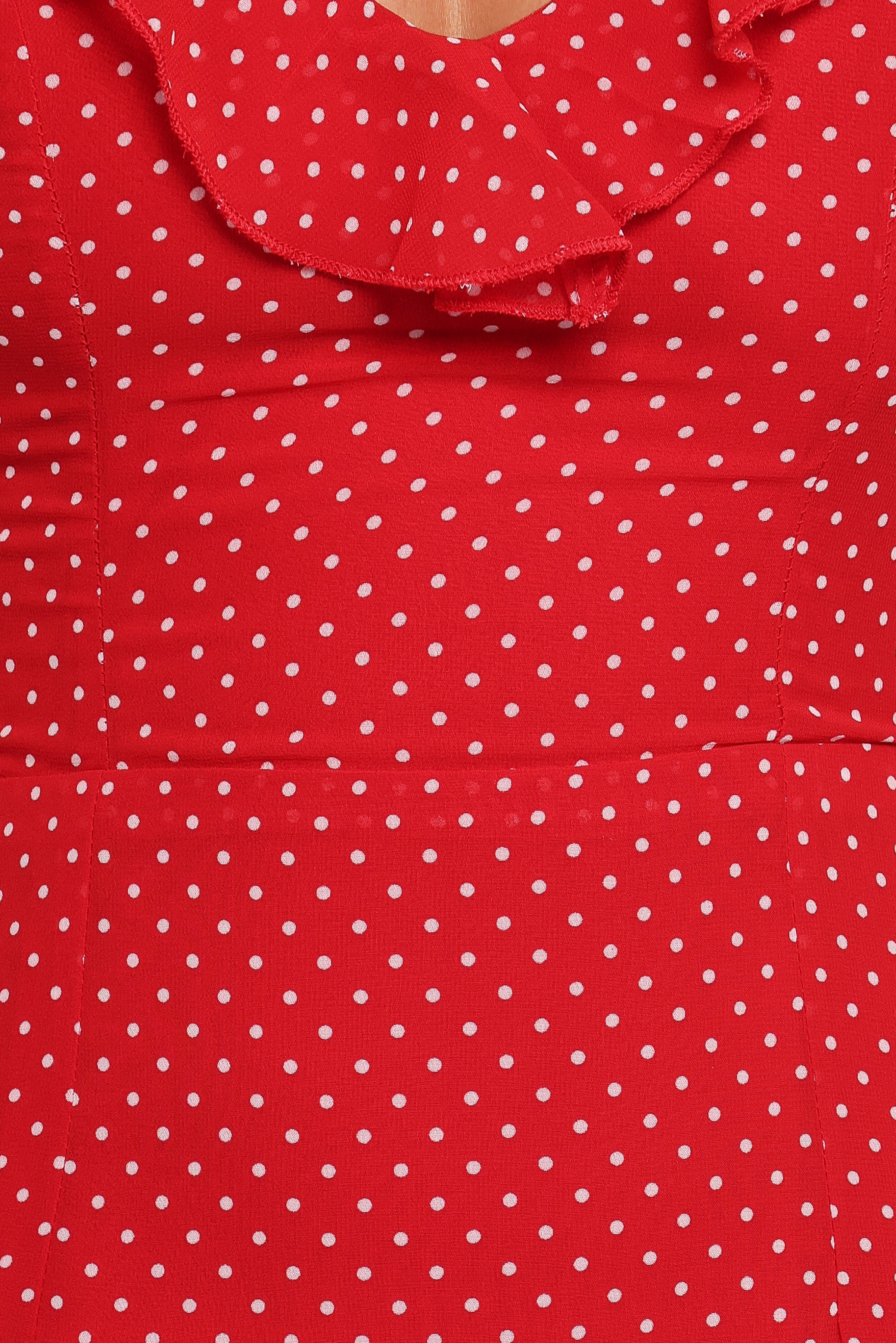 DRESSES Judy Maxi Dress - Red Polka Dot