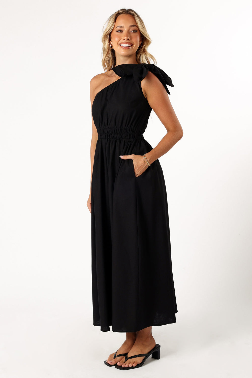 Kailey One Shoulder Maxi Dress - Black - View 4 | Shop Formal Dress