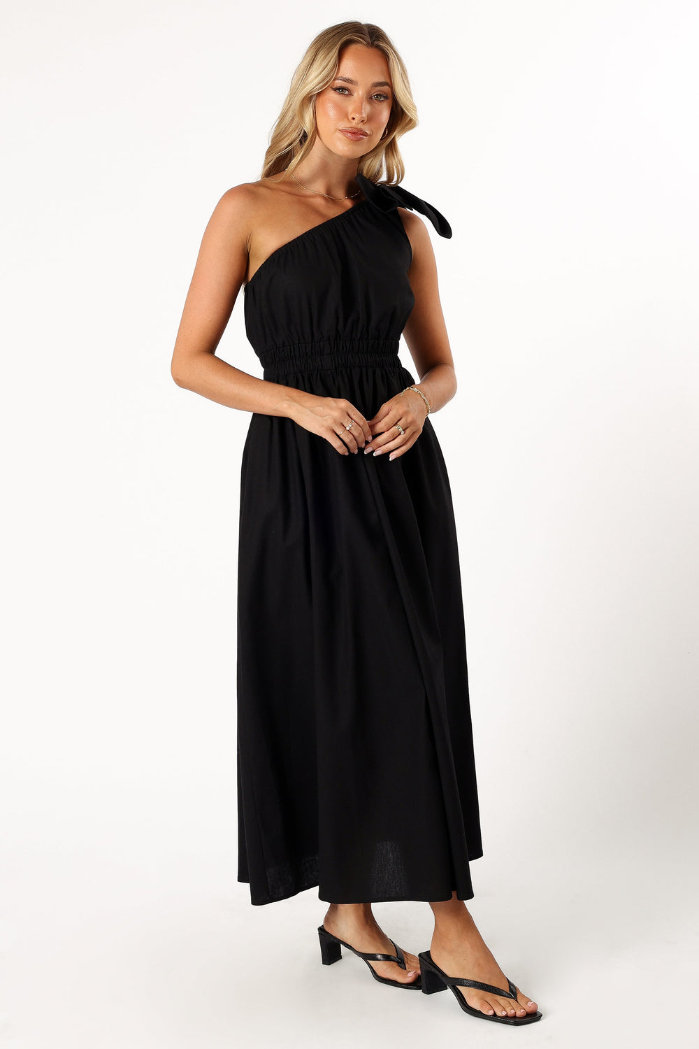 Kailey One Shoulder Maxi Dress - Black - View 6 | Shop Formal Dress