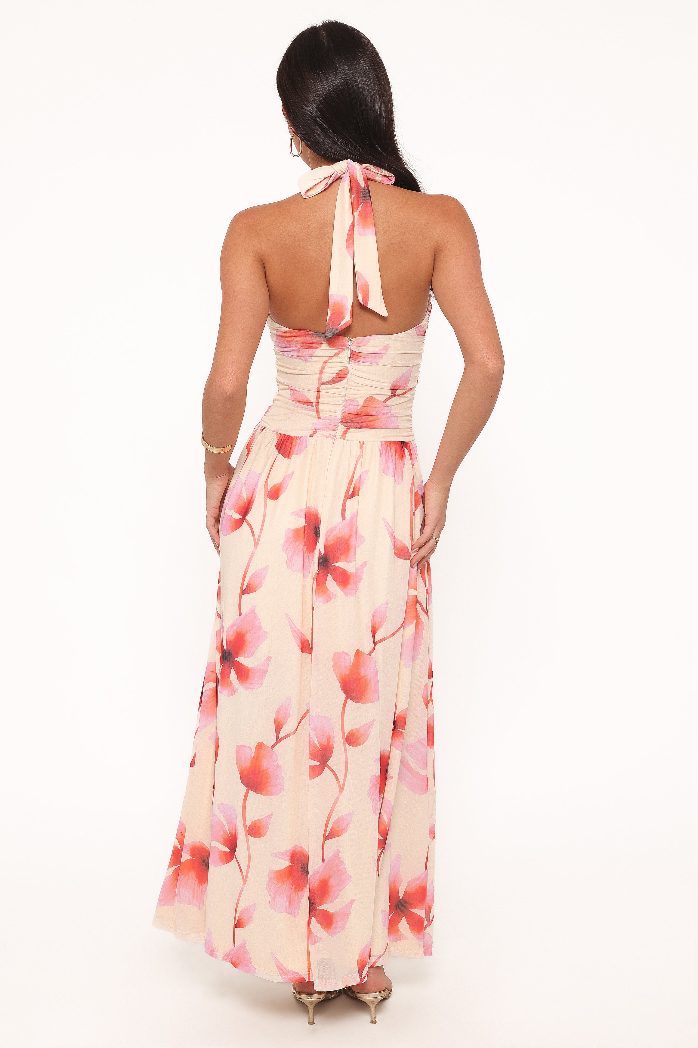 DRESSES Kaira Halterneck Maxi Dress - Pink Floral