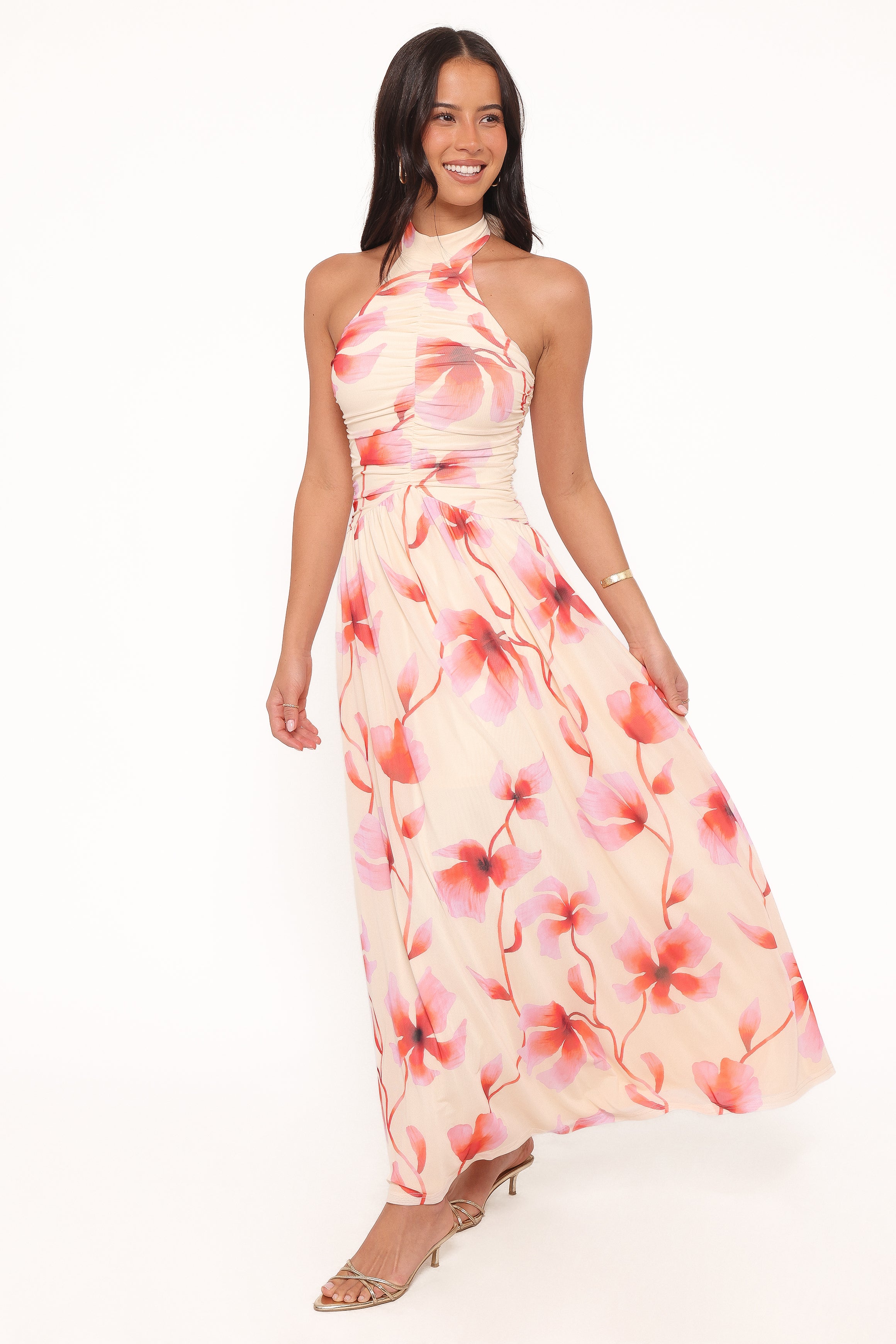 DRESSES Kaira Halterneck Maxi Dress - Pink Floral
