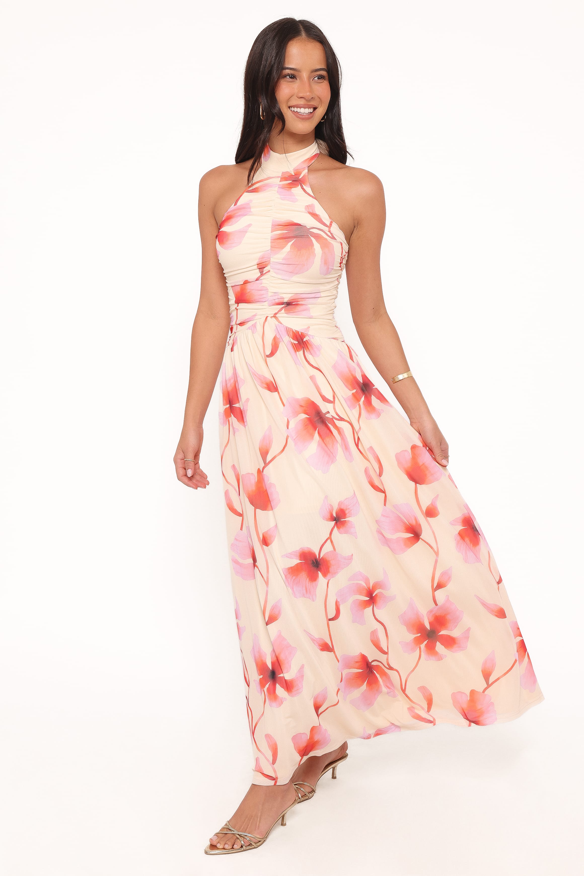 DRESSES Kaira Halterneck Maxi Dress - Pink Floral