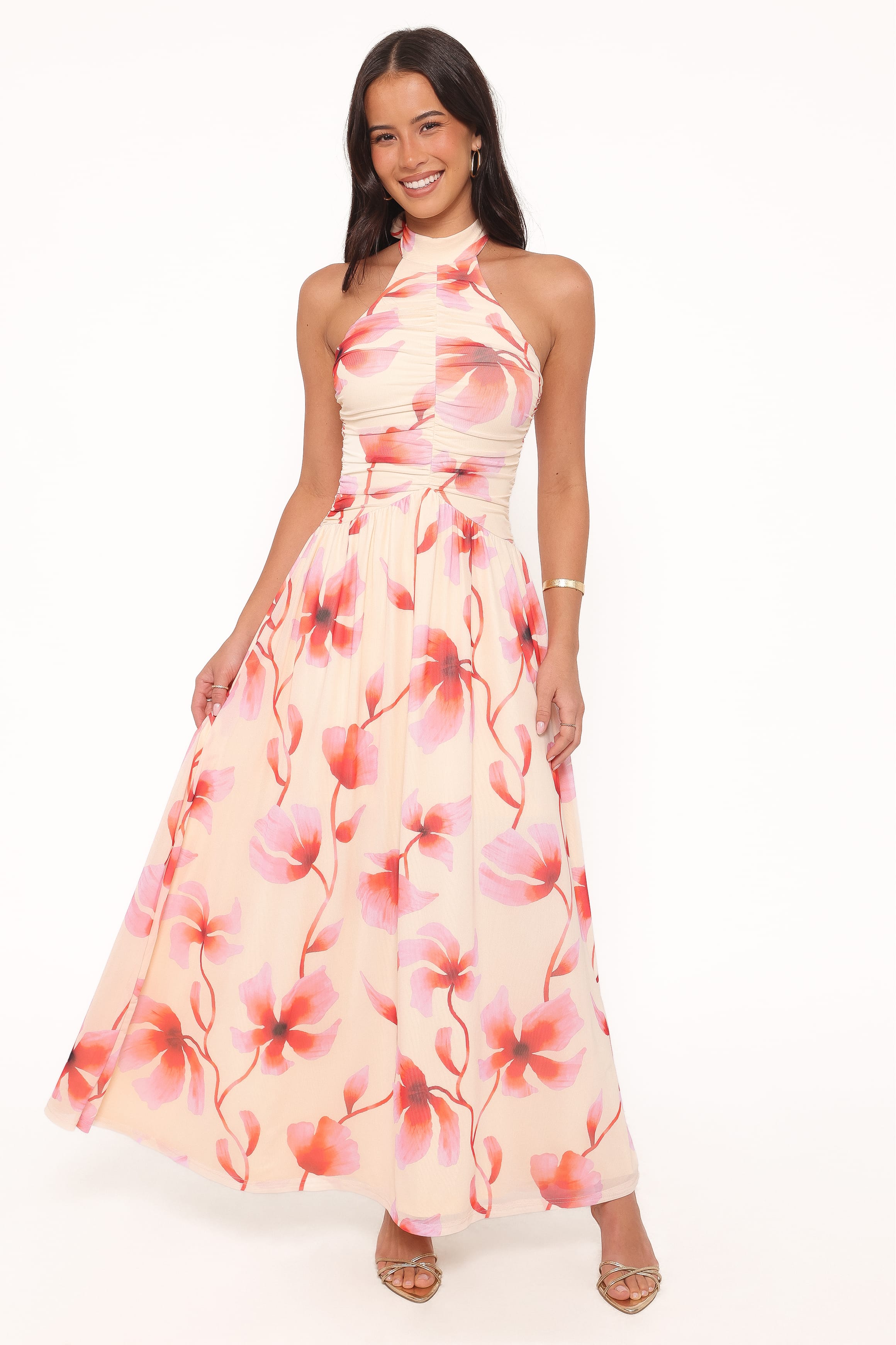 DRESSES Kaira Halterneck Maxi Dress - Pink Floral