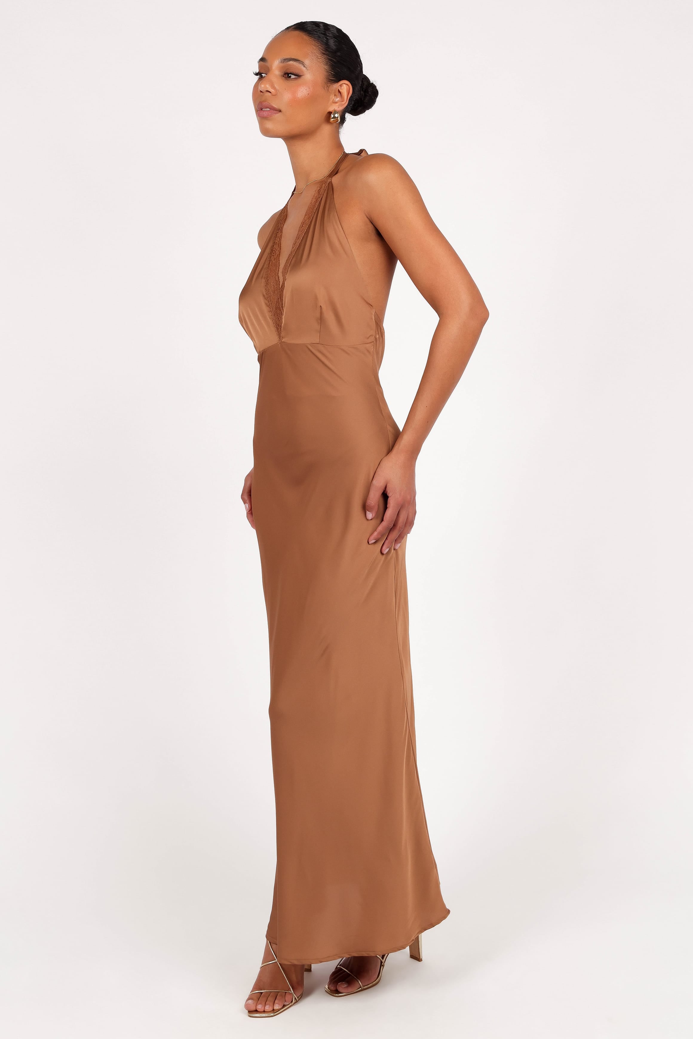 DRESSES Kalina Halterneck Maxi Dress - Bronze