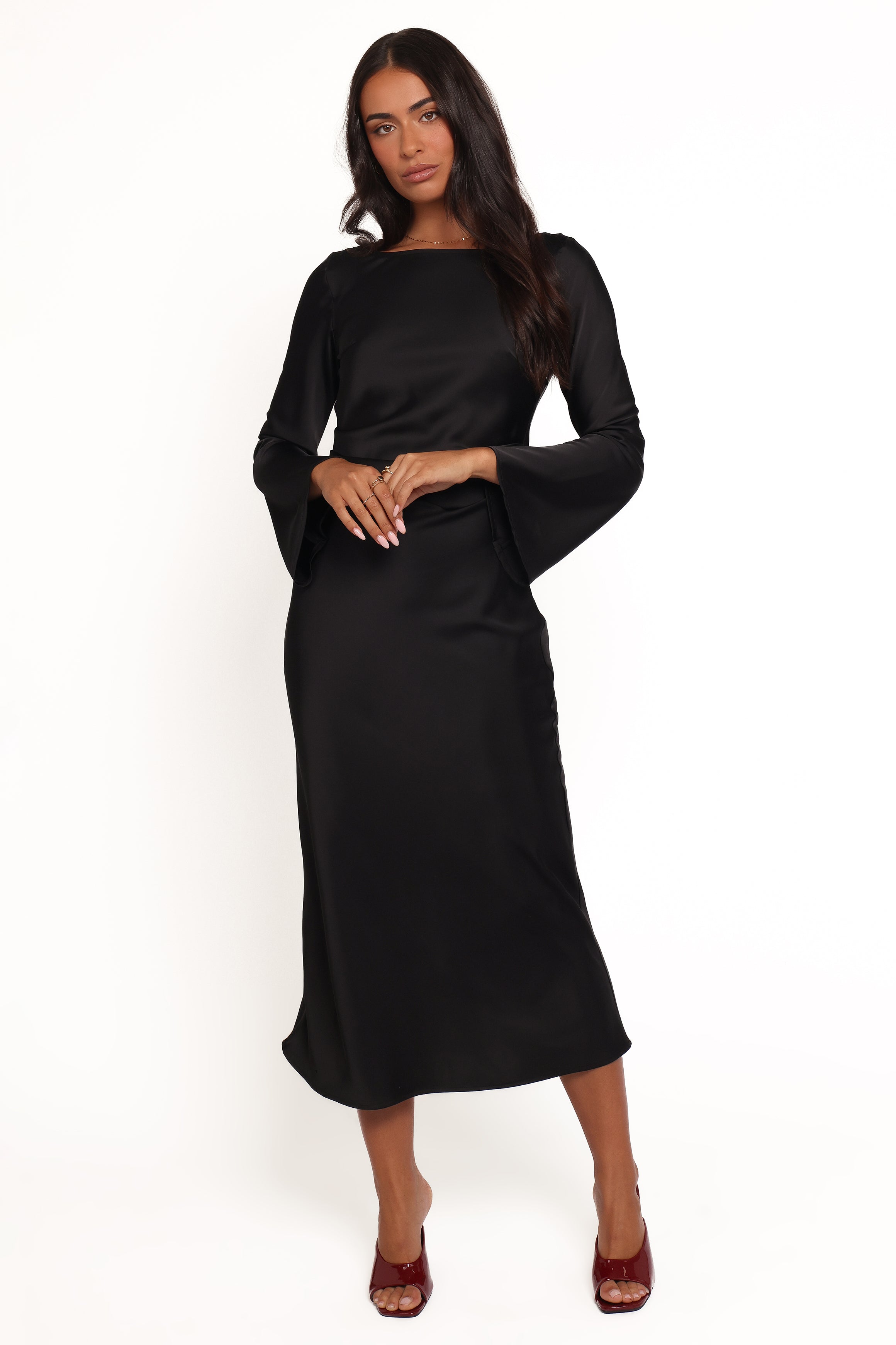 DRESSES Kalyssa Long Sleeve Maxi Dress - Black